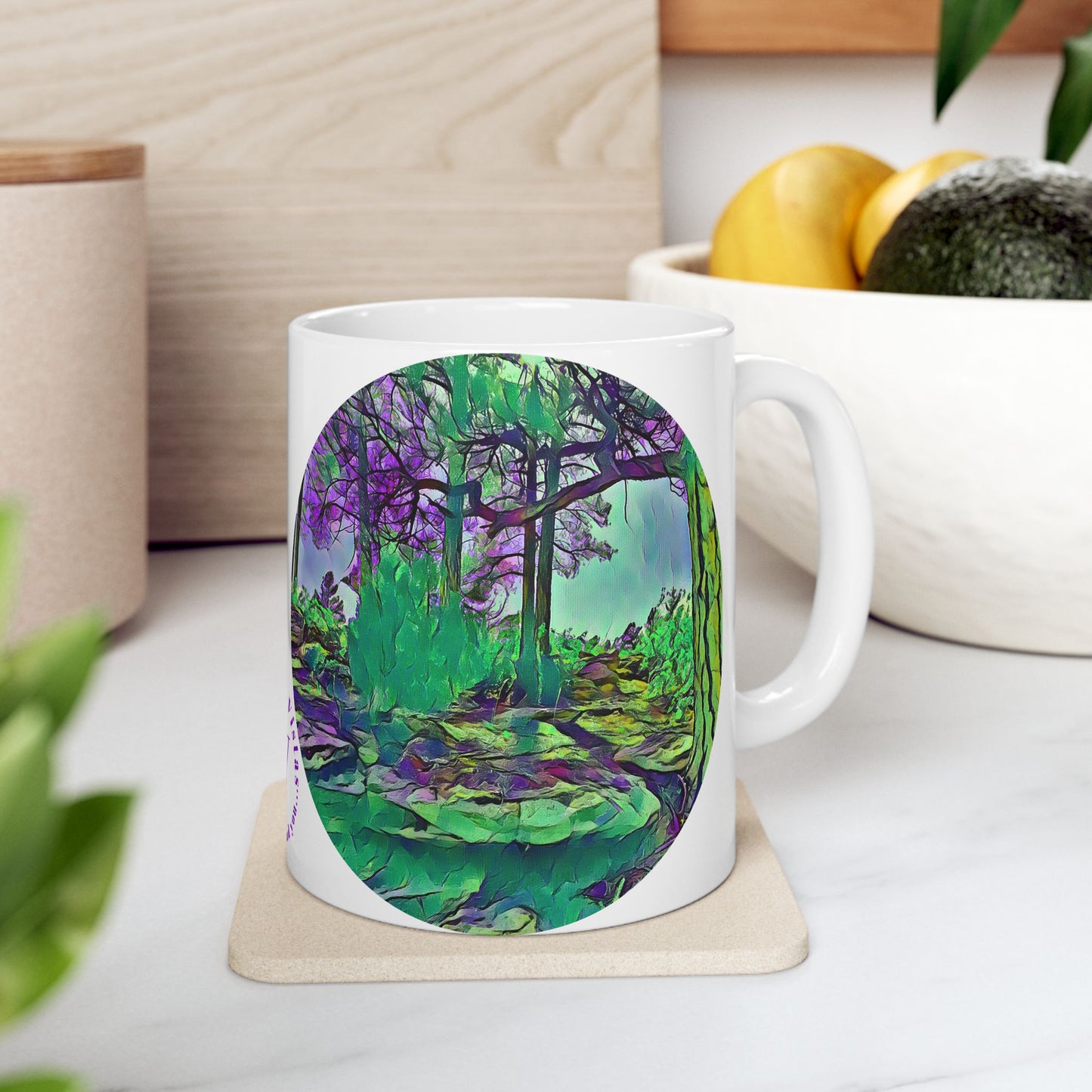 Custom Designed Ceramic Mug Available in Two Sizes From The Scenery Series at Intriguing Vistas