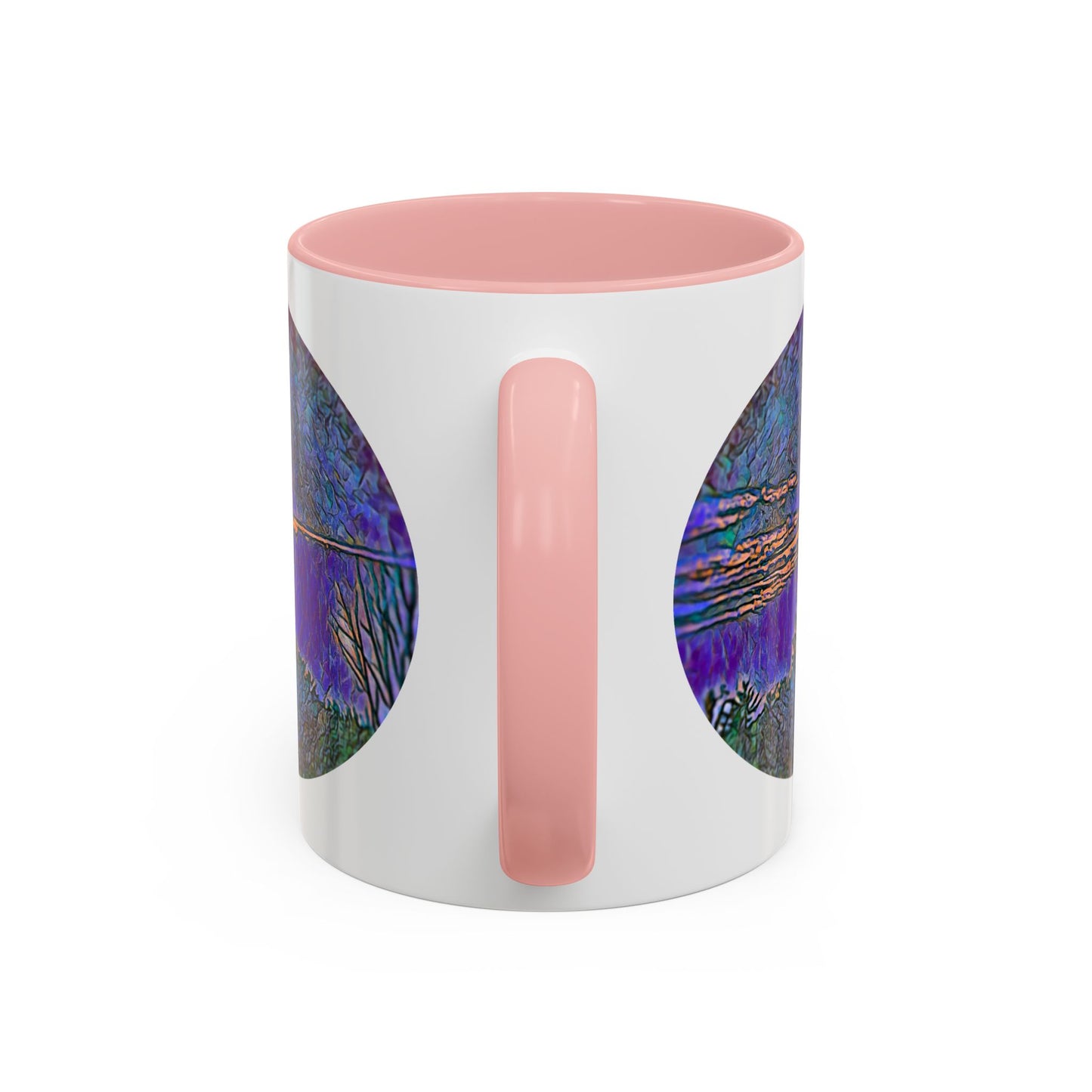 Custom Designed Pink Accent Coffee Mug Available In Two Sizes From The Sunset Series At Intriguing Vistas