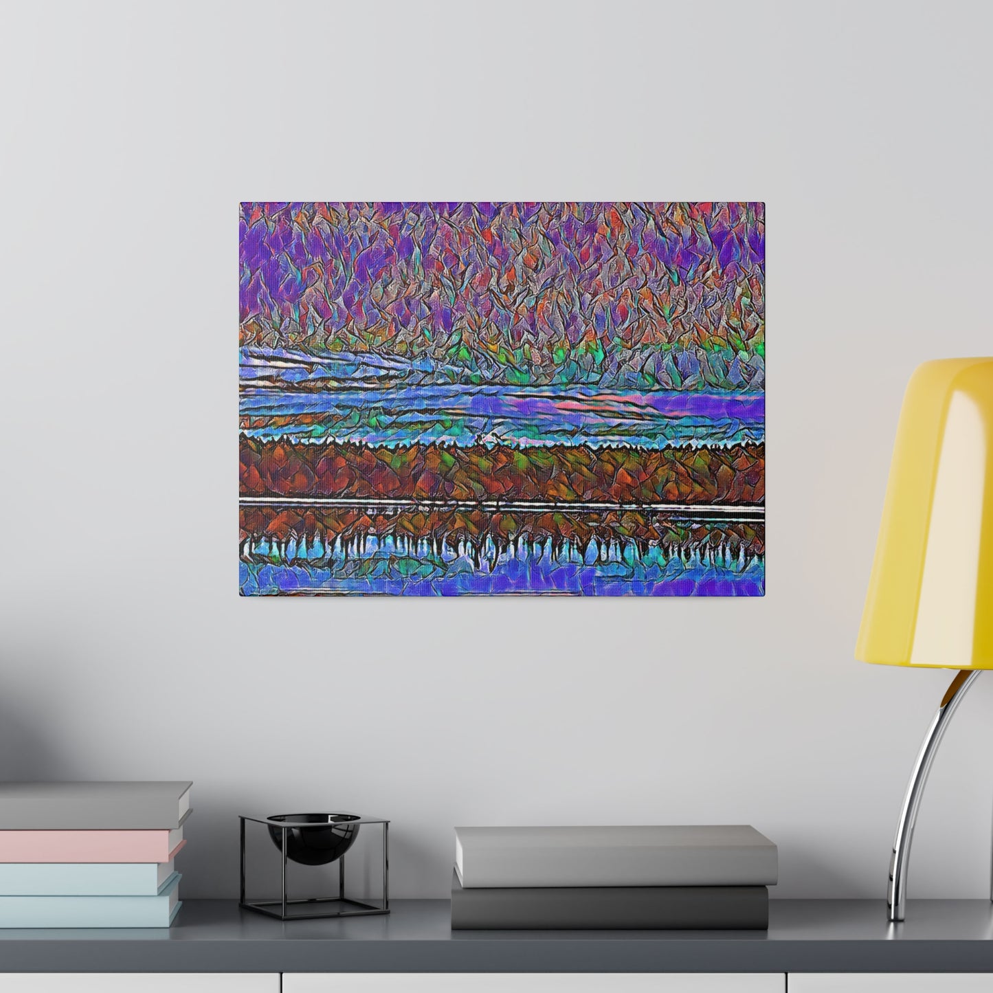 Lake Massabesic Canvas Print - Pastel Artwork for Home Decor - Intriguing Vistas