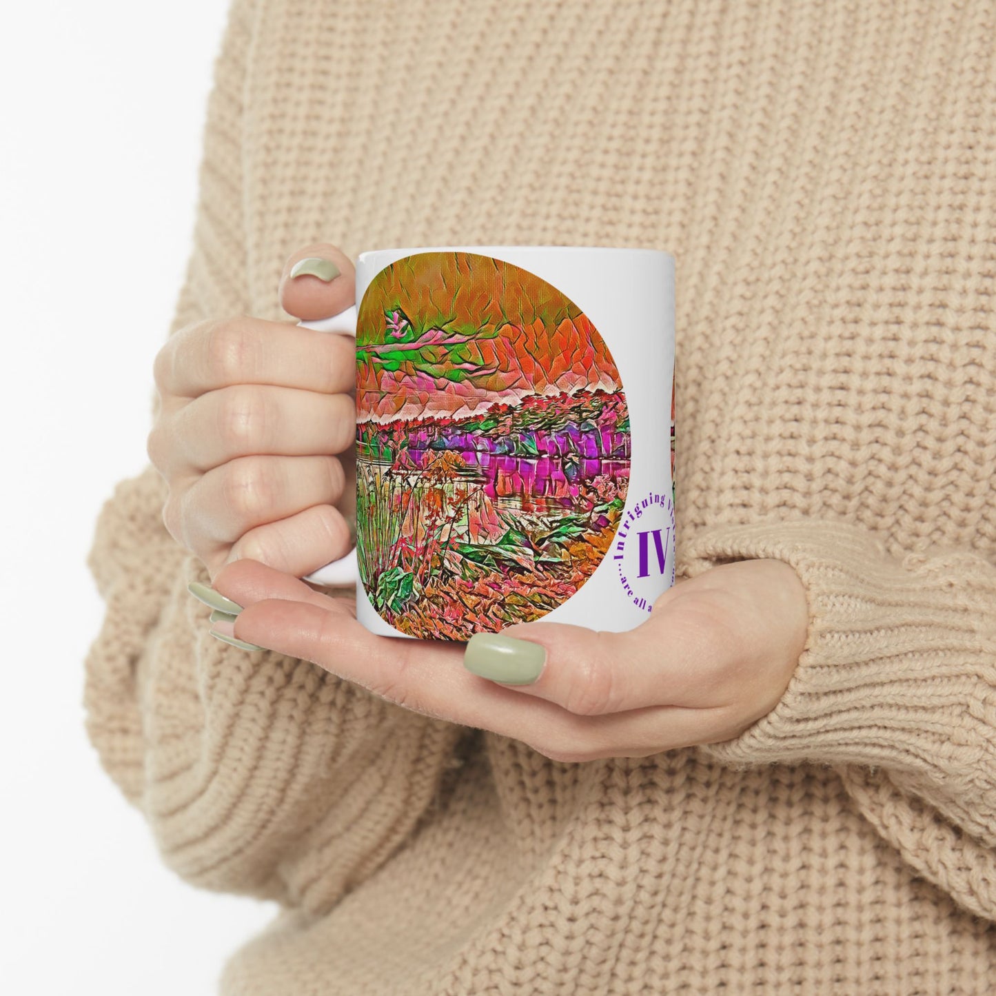 Custom Designed Ceramic Mug Available in Two Sizes From The Scenery Series at Intriguing Vistas