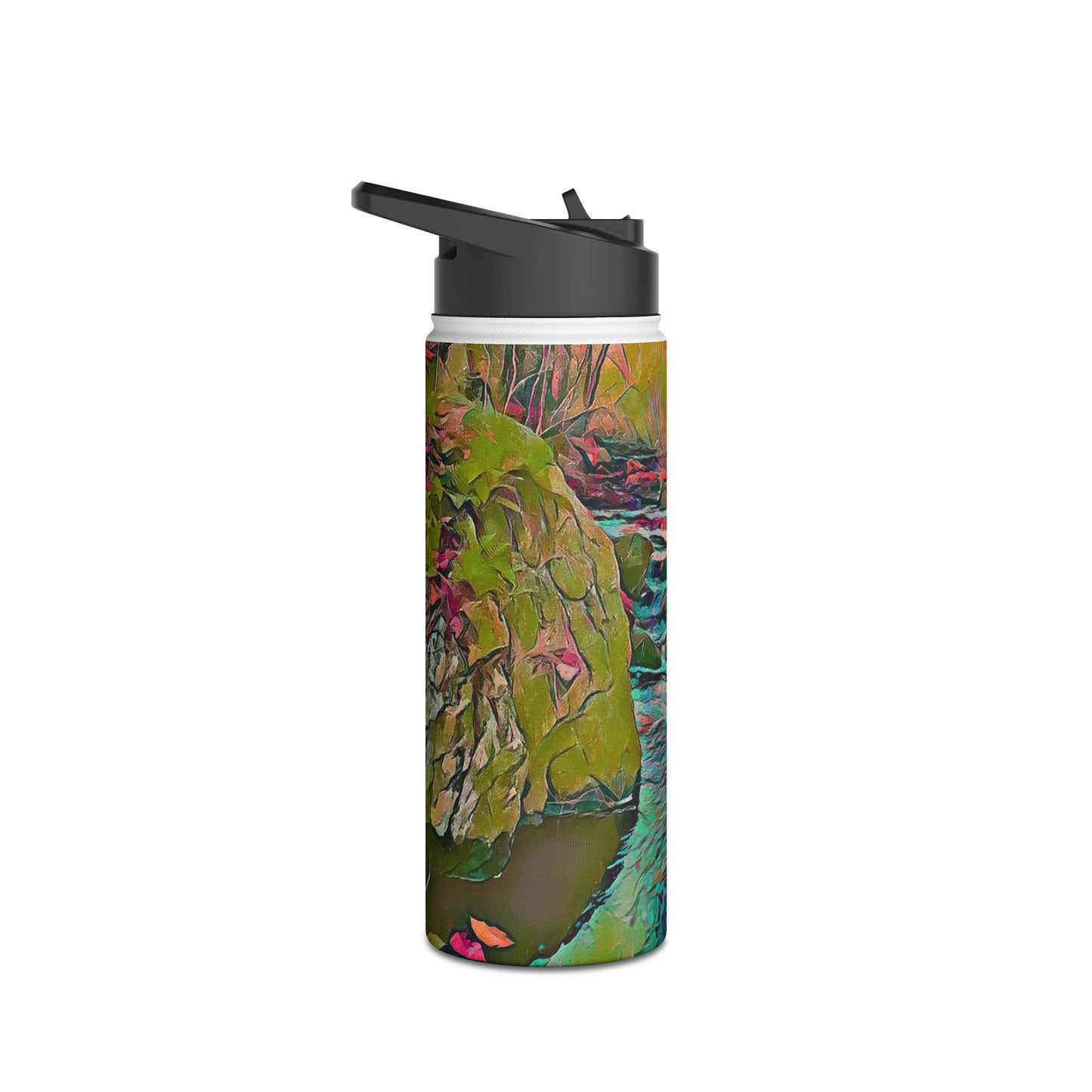 Custom Designed Stainless Steel Water Bottle Available In Three Sizes From The Scenery Series at Intriguing Vistas