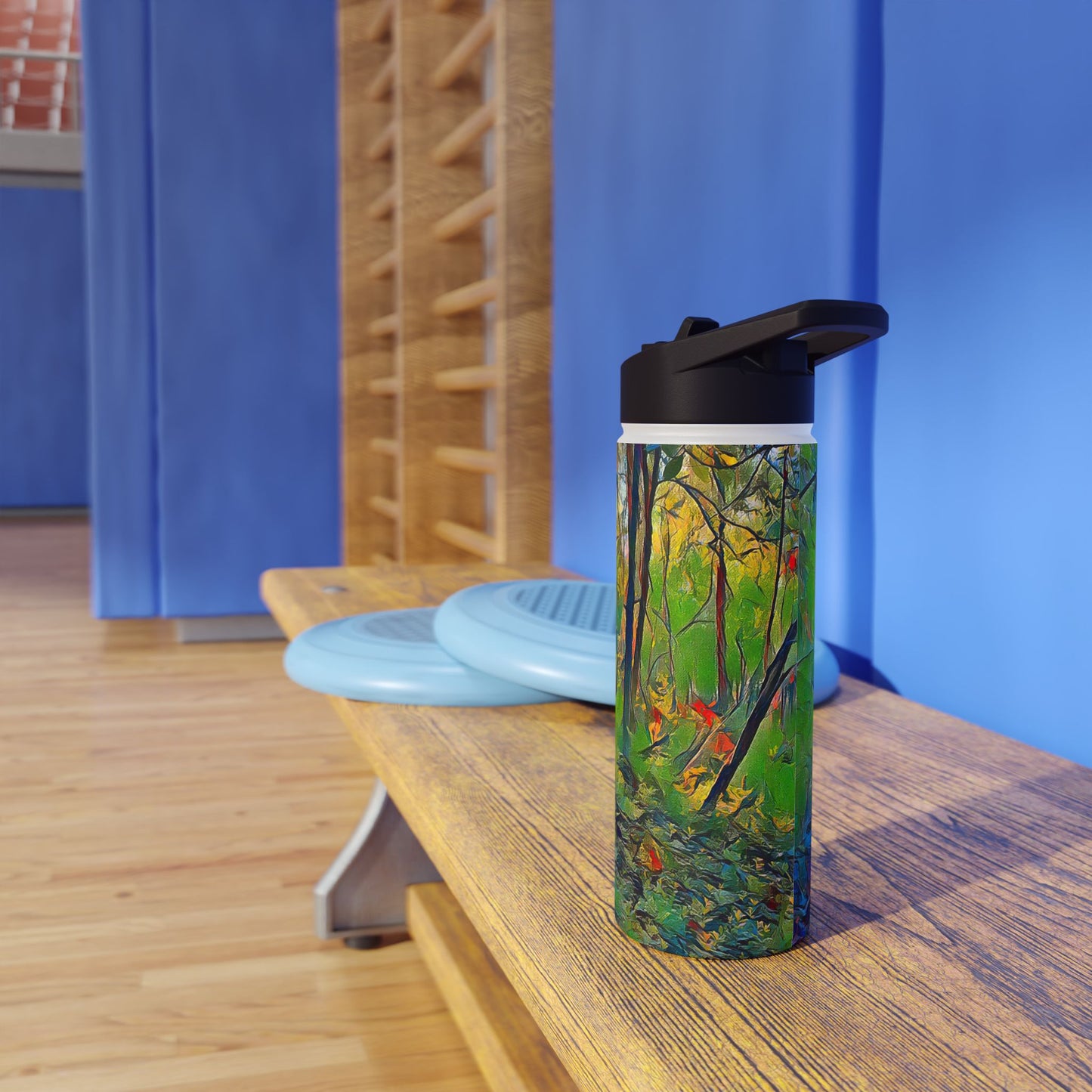Custom Designed Stainless Steel Water Bottle Available In Three Sizes From The Scenery Series at Intriguing Vistas