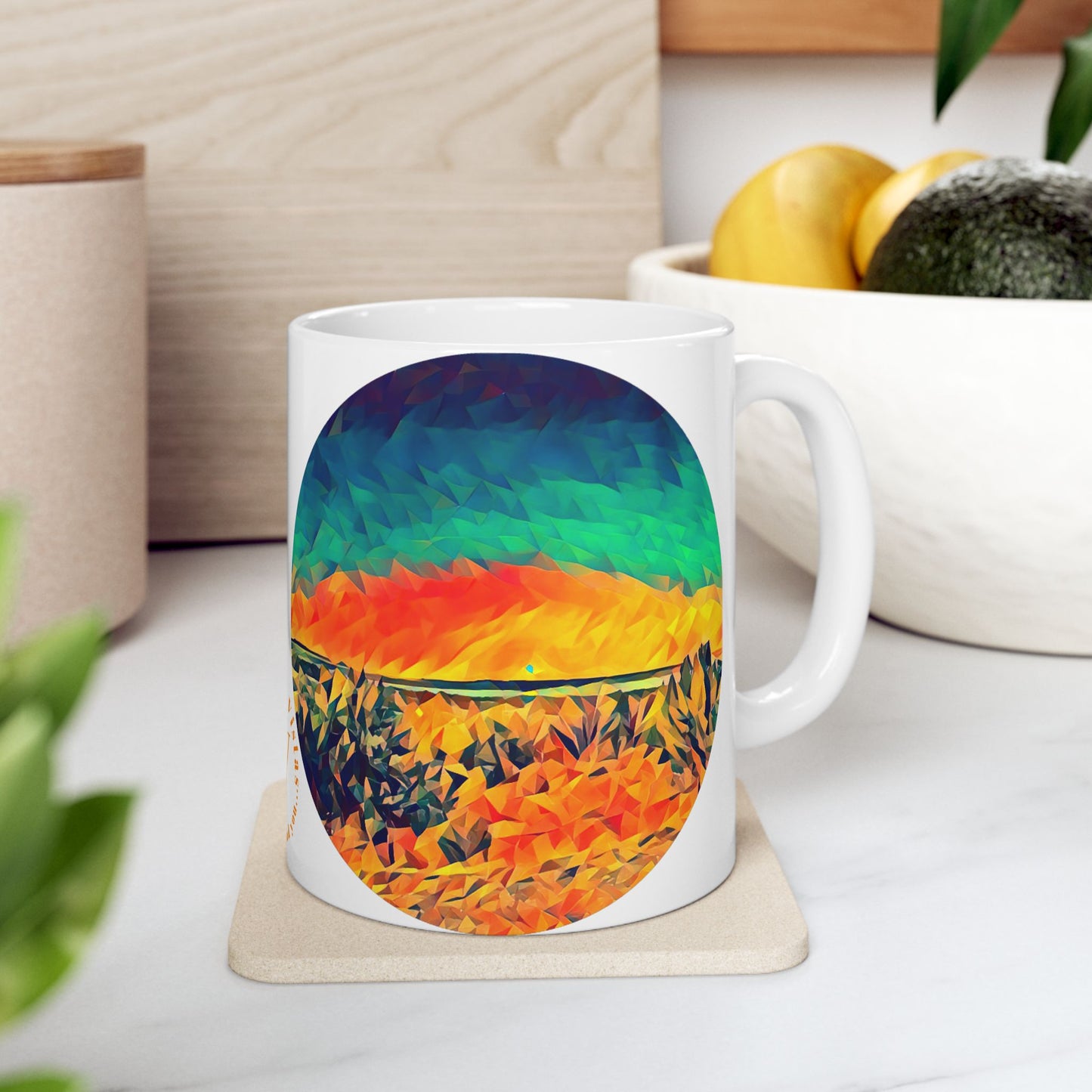 Custom Designed Ceramic Mug Available in Two Sizes From The Night Sky Series at Intriguing Vistas