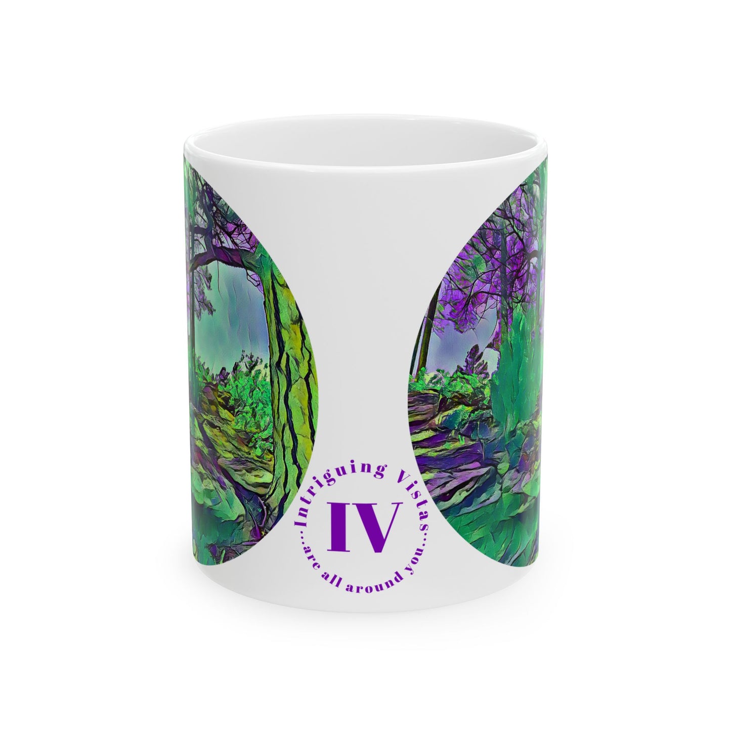 Custom Designed Ceramic Mug Available in Two Sizes From The Scenery Series at Intriguing Vistas