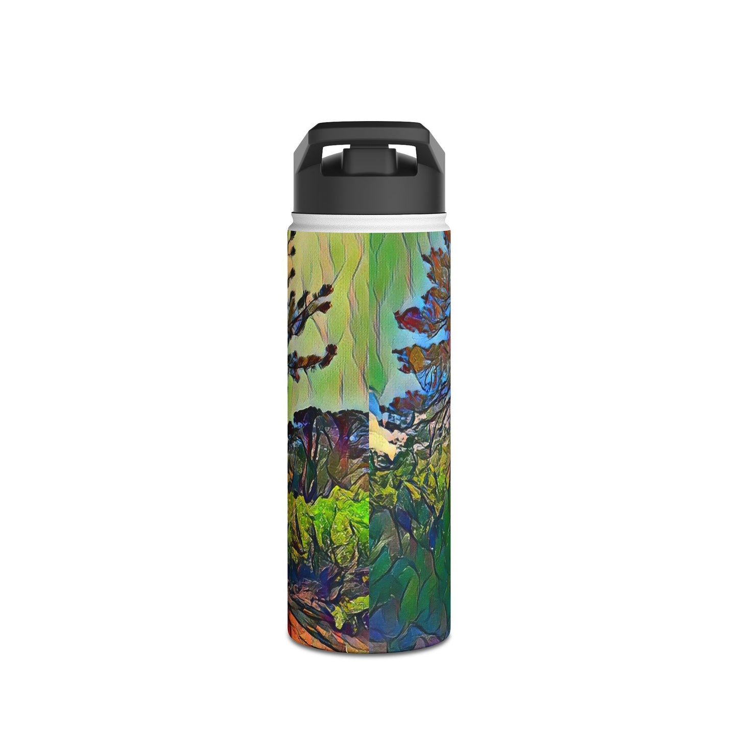 Custom Designed Stainless Steel Water Bottle Available In Three Sizes From The Scenery Series at Intriguing Vistas