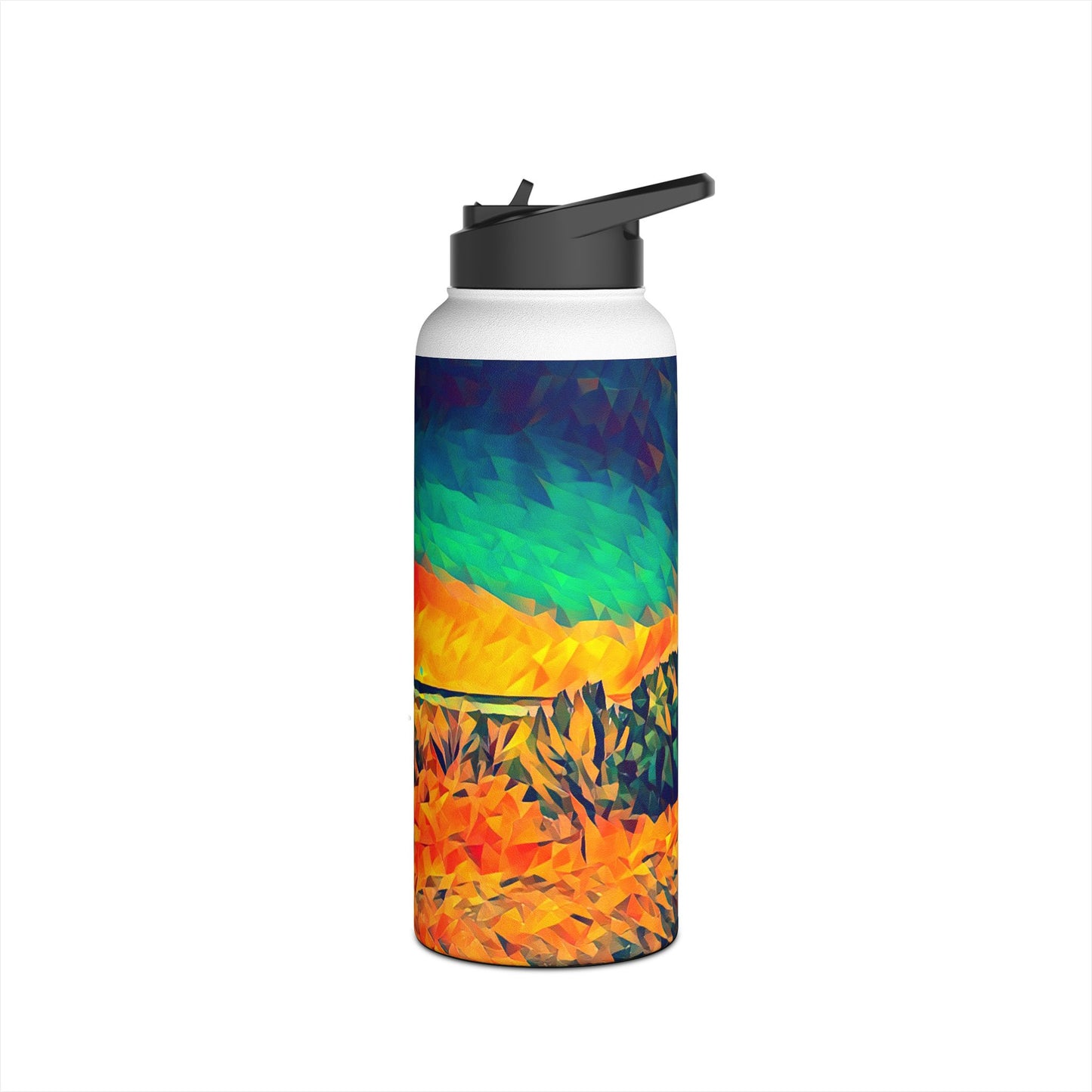 Custom Designed Stainless Steel Water Bottle Available In Three Sizes From The Night Sky Series at Intriguing Vistas