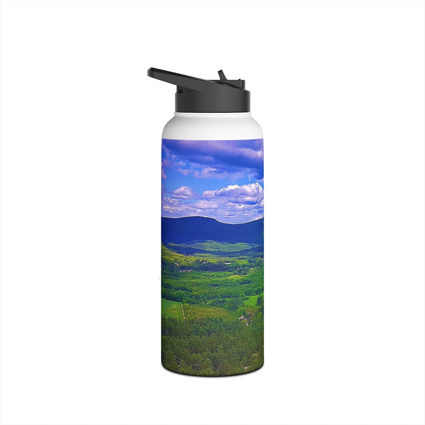 Custom Designed Stainless Steel Water Bottle Available In Three Sizes From The Scenery Series at Intriguing Vistas