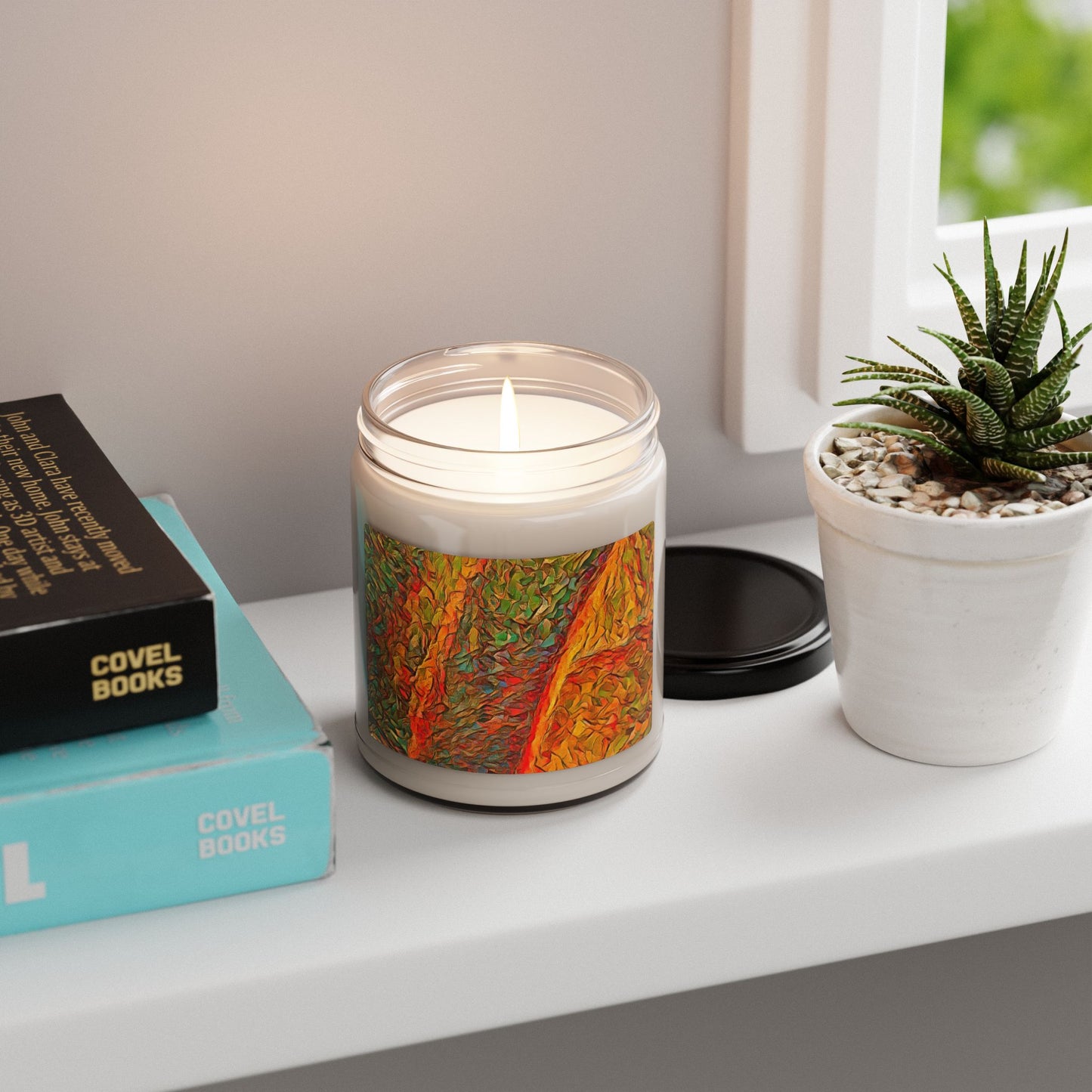 Custom Printed Candle available in five scents from the Rainbow Series at Intriguing Vistas