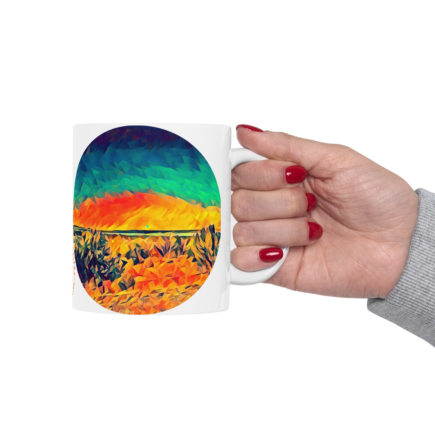 Custom Designed Ceramic Mug Available in Two Sizes From The Night Sky Series at Intriguing Vistas