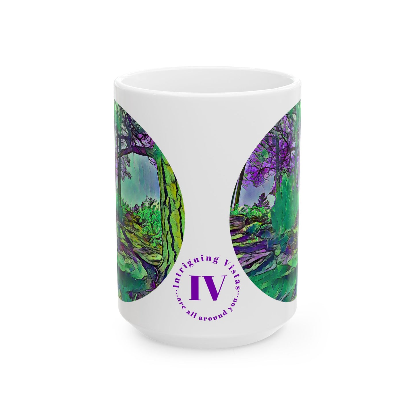 Custom Designed Ceramic Mug Available in Two Sizes From The Scenery Series at Intriguing Vistas
