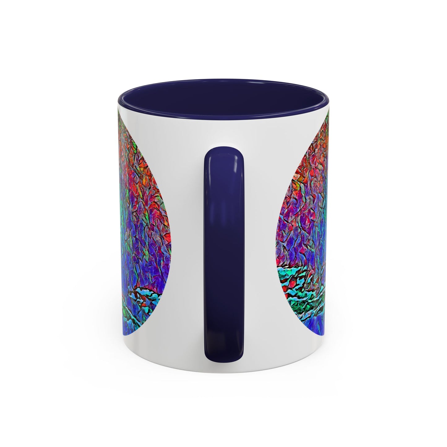 Custom Designed Navy Accent Coffee Mug Available In Two Sizes From The Night Sky Series At Intriguing Vistas