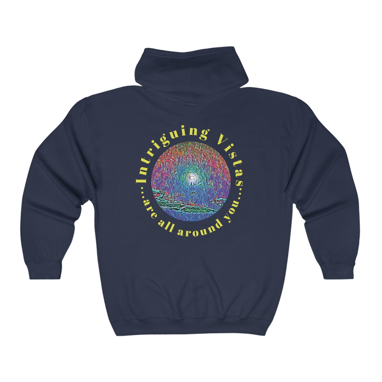 Gildan 18600 Unisex Adult Heavy Blend Full Zip Hooded Sweatshirt from the Night Sky Series at Intriguing Vistas