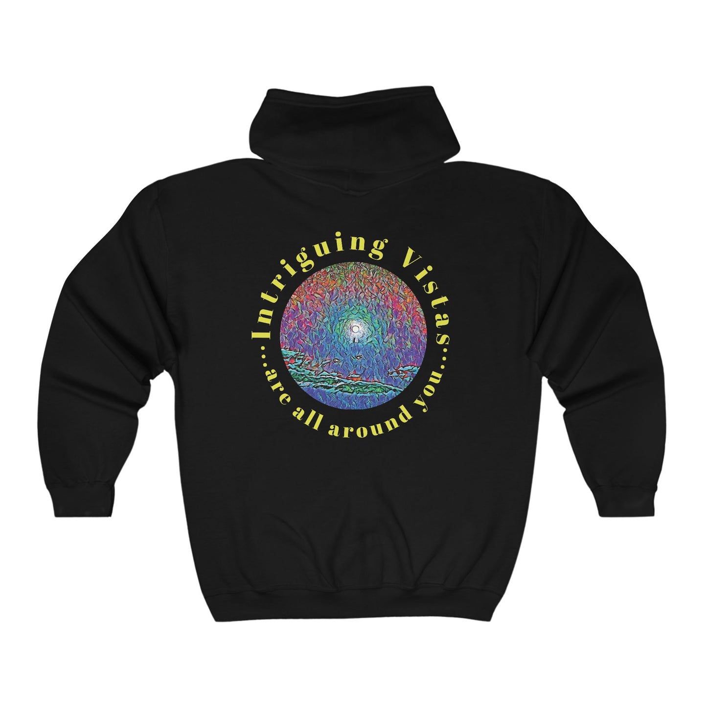 Gildan 18600 Unisex Adult Heavy Blend Full Zip Hooded Sweatshirt from the Night Sky Series at Intriguing Vistas