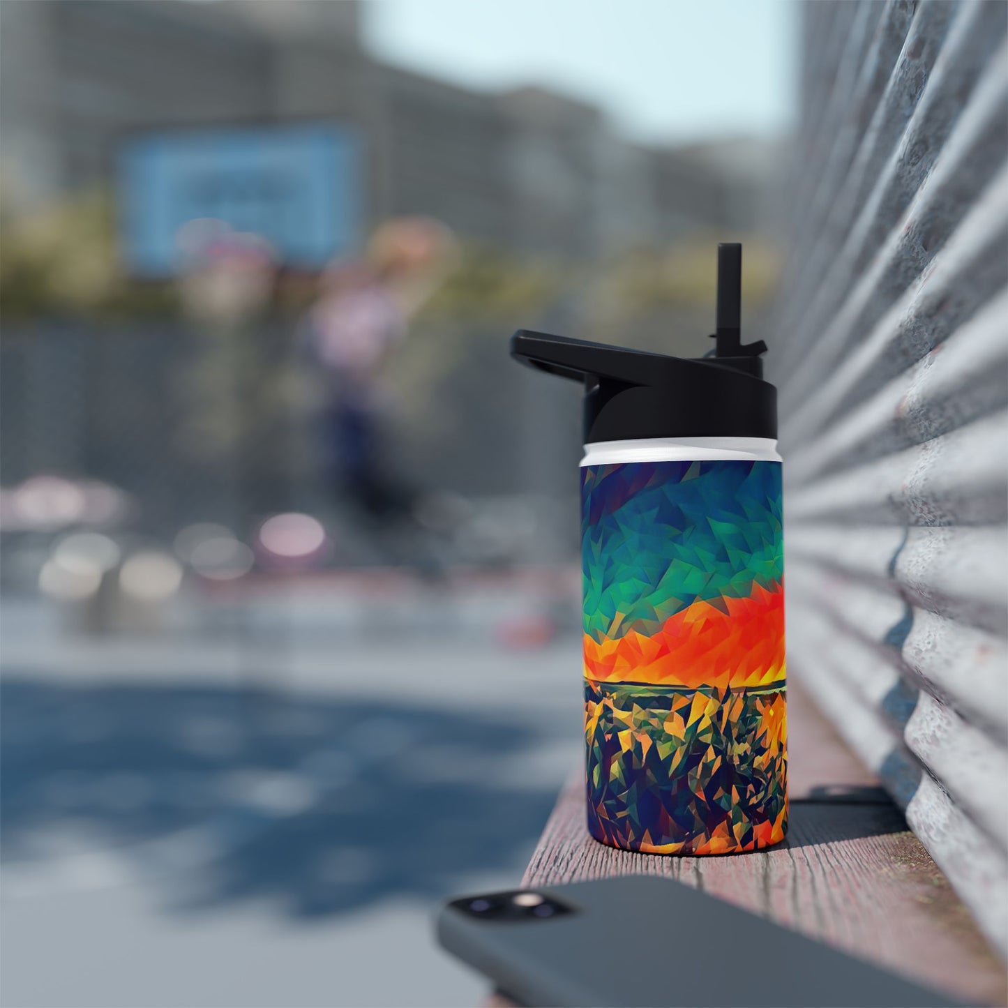 Custom Designed Stainless Steel Water Bottle Available In Three Sizes From The Night Sky Series at Intriguing Vistas