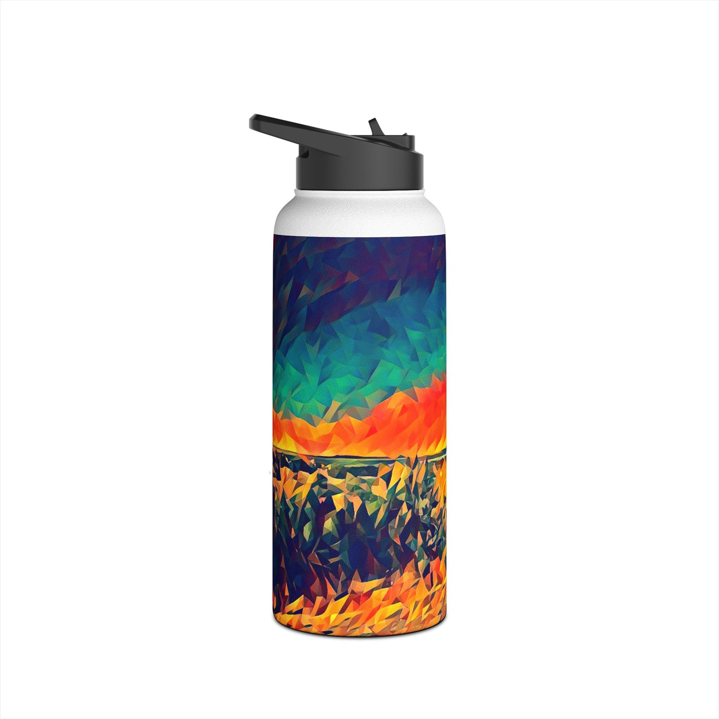 Custom Designed Stainless Steel Water Bottle Available In Three Sizes From The Night Sky Series at Intriguing Vistas