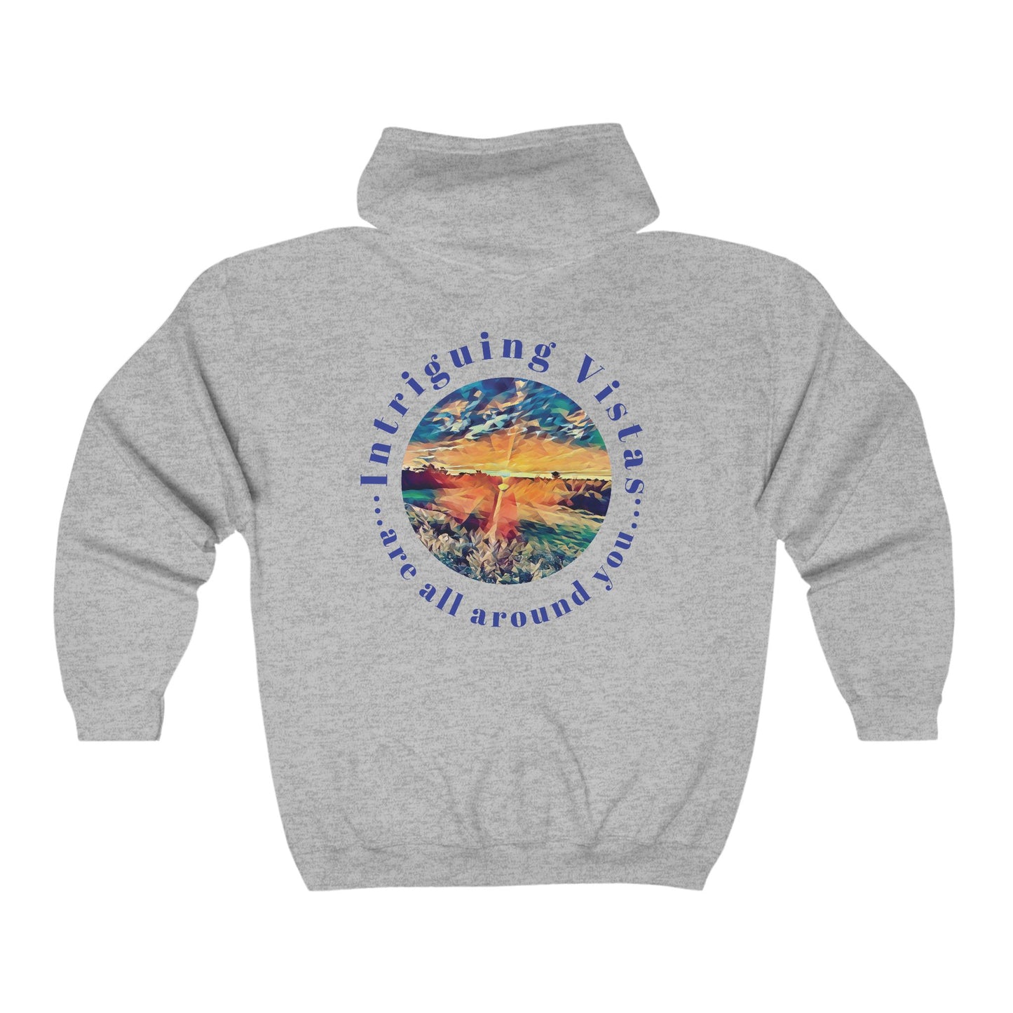 Gildan 18600 Unisex Adult Heavy Blend Full Zip Hooded Sweatshirt from the Night Sky Series at Intriguing Vistas