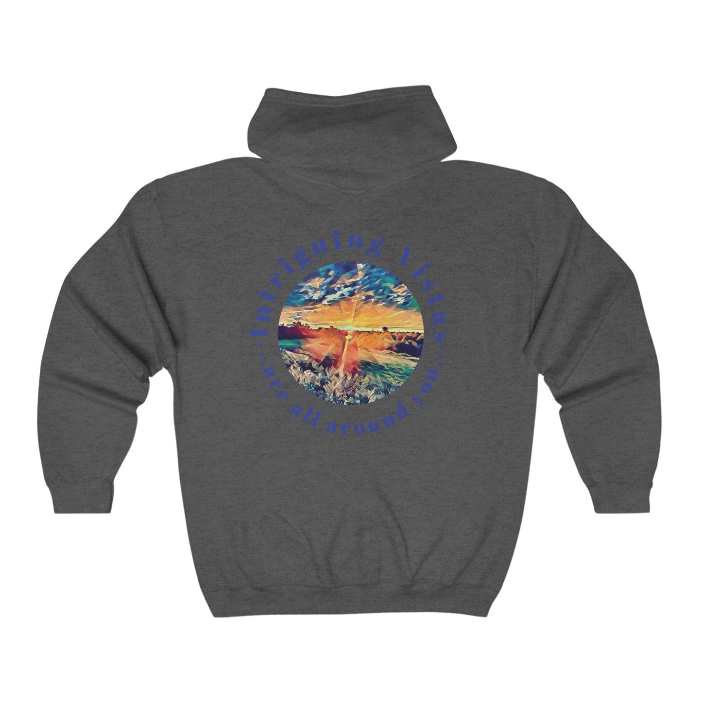 Gildan 18600 Unisex Adult Heavy Blend Full Zip Hooded Sweatshirt from the Night Sky Series at Intriguing Vistas