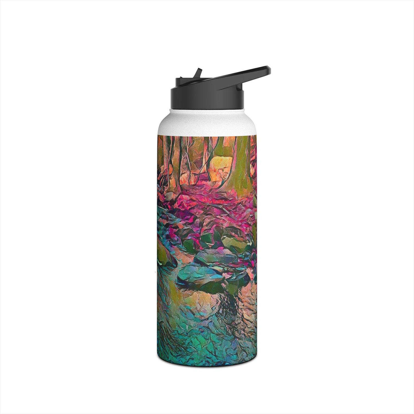 Custom Designed Stainless Steel Water Bottle Available In Three Sizes From The Scenery Series at Intriguing Vistas