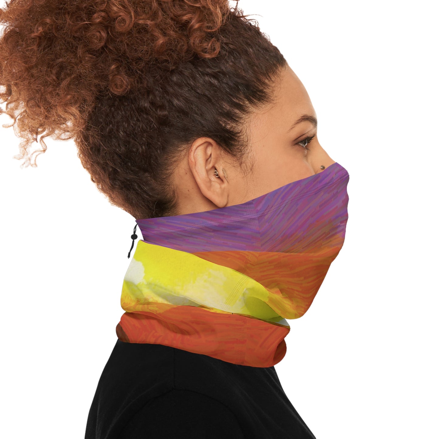 Custom Unisex Adult Winter Neck Gaiter With Drawstring From The Sunset Series At Intriguing Vistas