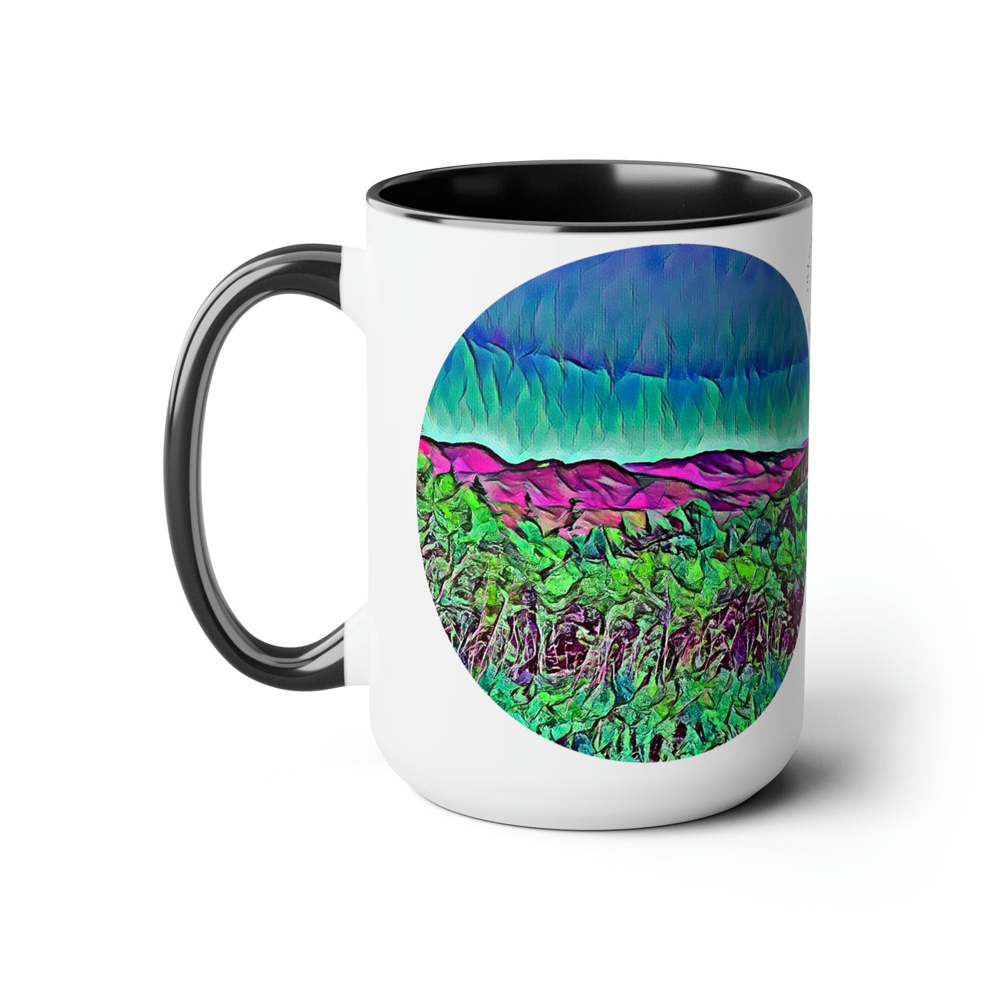 Intriguing Vistas™ Scenery Series Two-Tone Coffee Mugs, 15oz