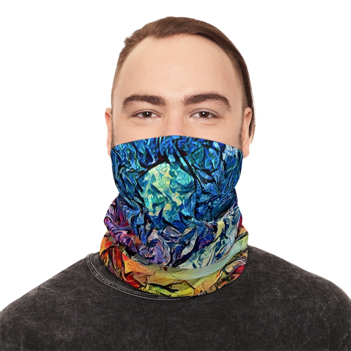 Custom Unisex Adult Winter Neck Gaiter With Drawstring From The Night Sky Series At Intriguing Vistas