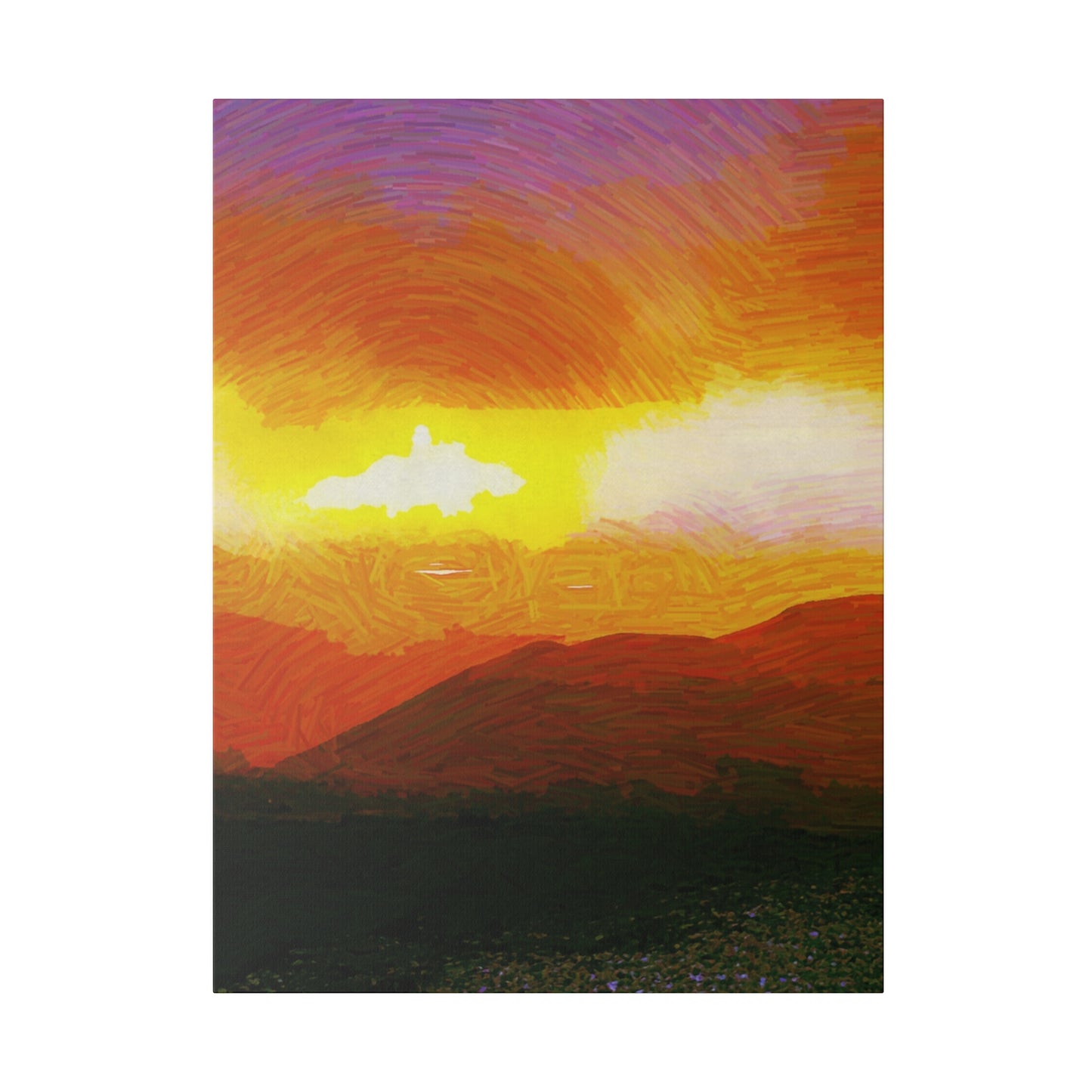 Canvas Art Print in Multiple Portrait Sizes from the Sunset Series at Intriguing Vistas