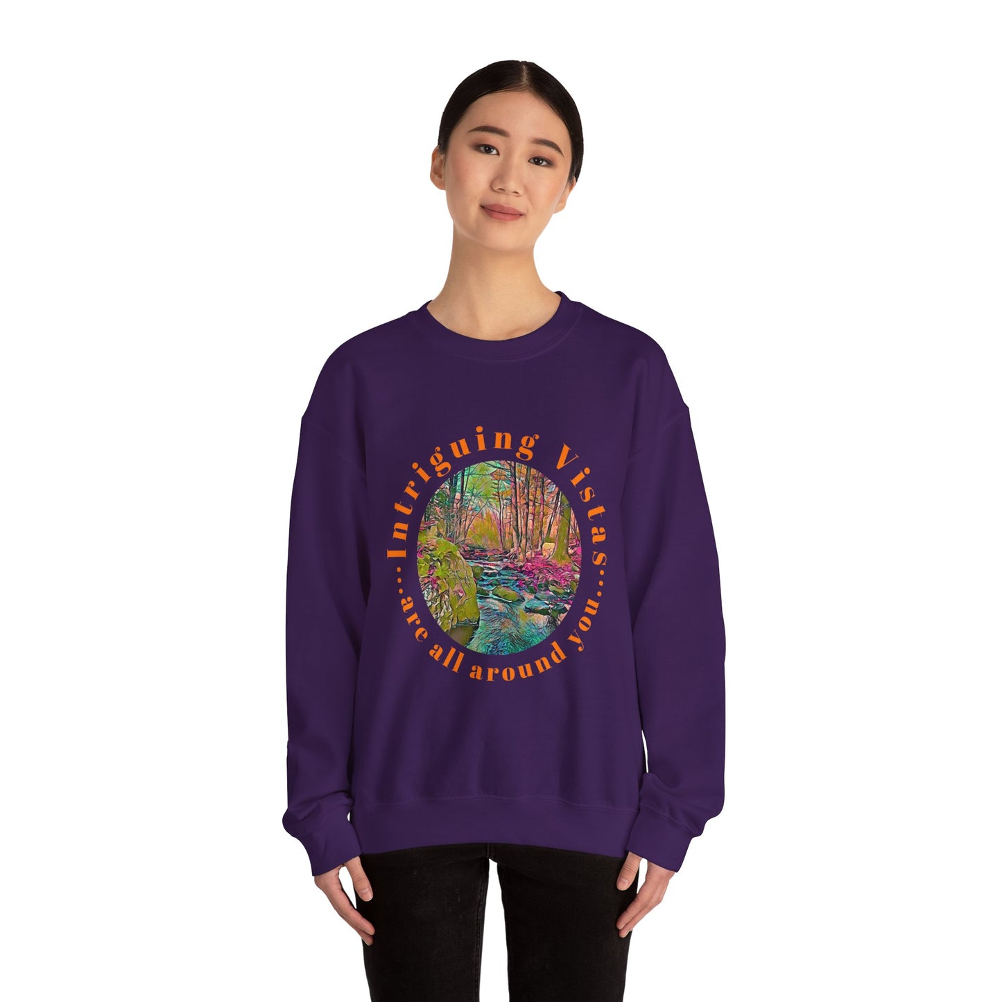 Gildan 18000 Unisex Adult Heavy Blend Crewneck Sweatshirt Available in Multiple Colors from the Scenery Series at Intriguing Vistas