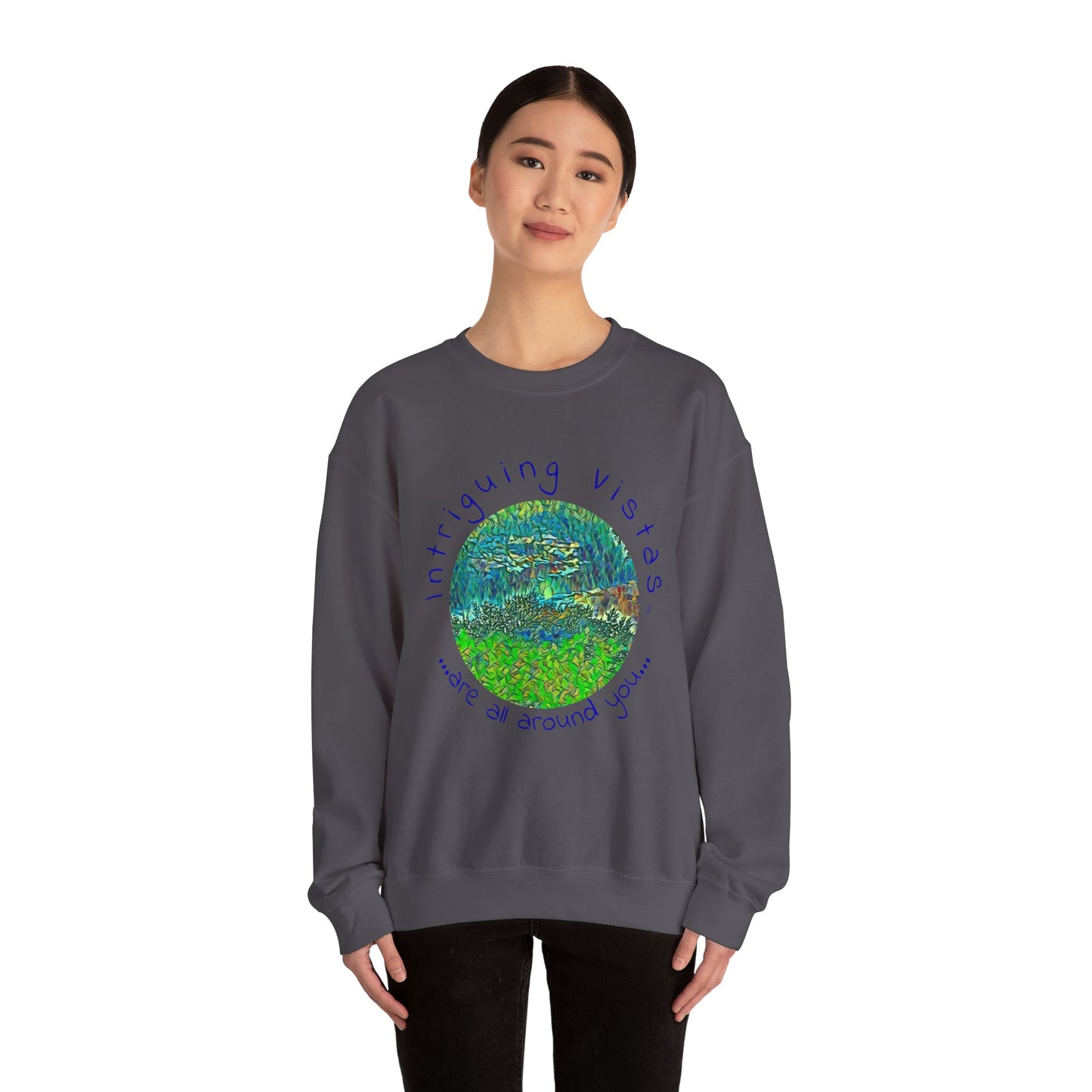 Gildan 18000 Unisex Adult Heavy Blend Crewneck Sweatshirt from the Night Sky Series at Intriguing Vistas