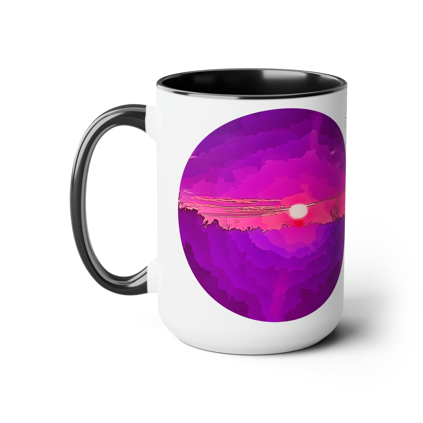 Intriguing Vistas™ Sunset Series Two-Tone Coffee Mugs, 15oz