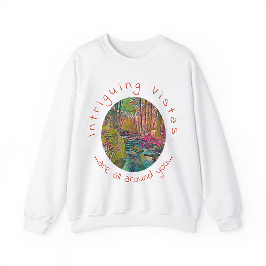 Intriguing Vistas™ Scenery Series Unisex Heavy Blend™ Crewneck Sweatshirt in 7 colors!