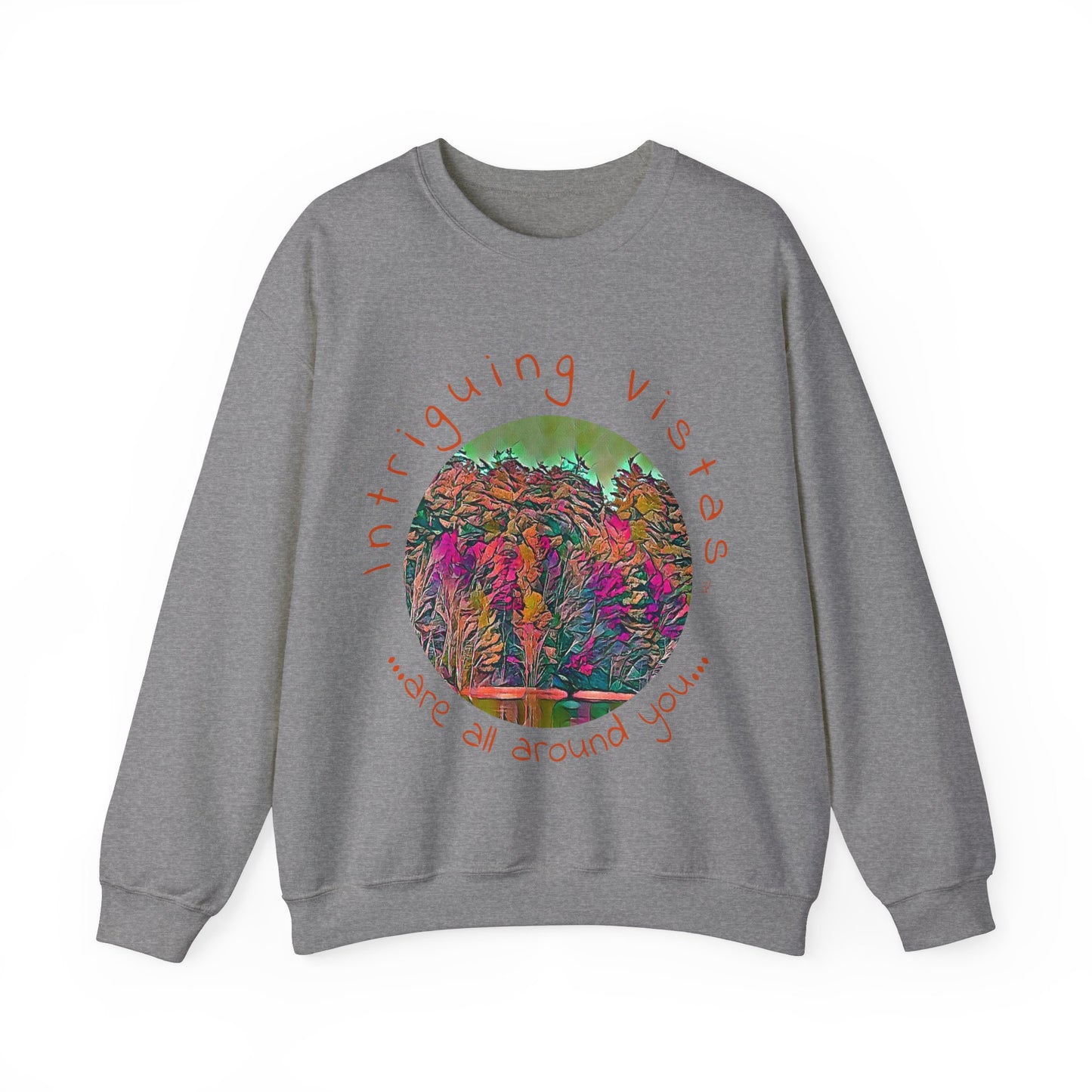 Intriguing Vistas™ Scenery Series Unisex Heavy Blend™ Crewneck Sweatshirt in 7 colors!