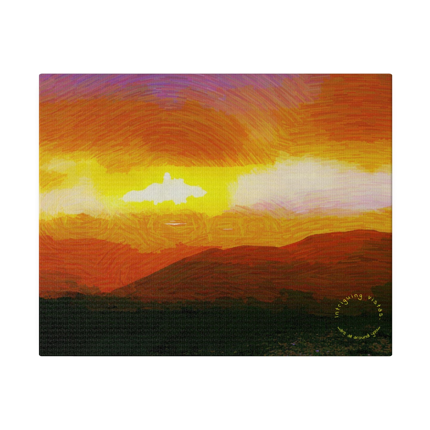 Intriguing Vistas™ Sunset Series Matte Canvas Print in 12 Landscape Sizes!!