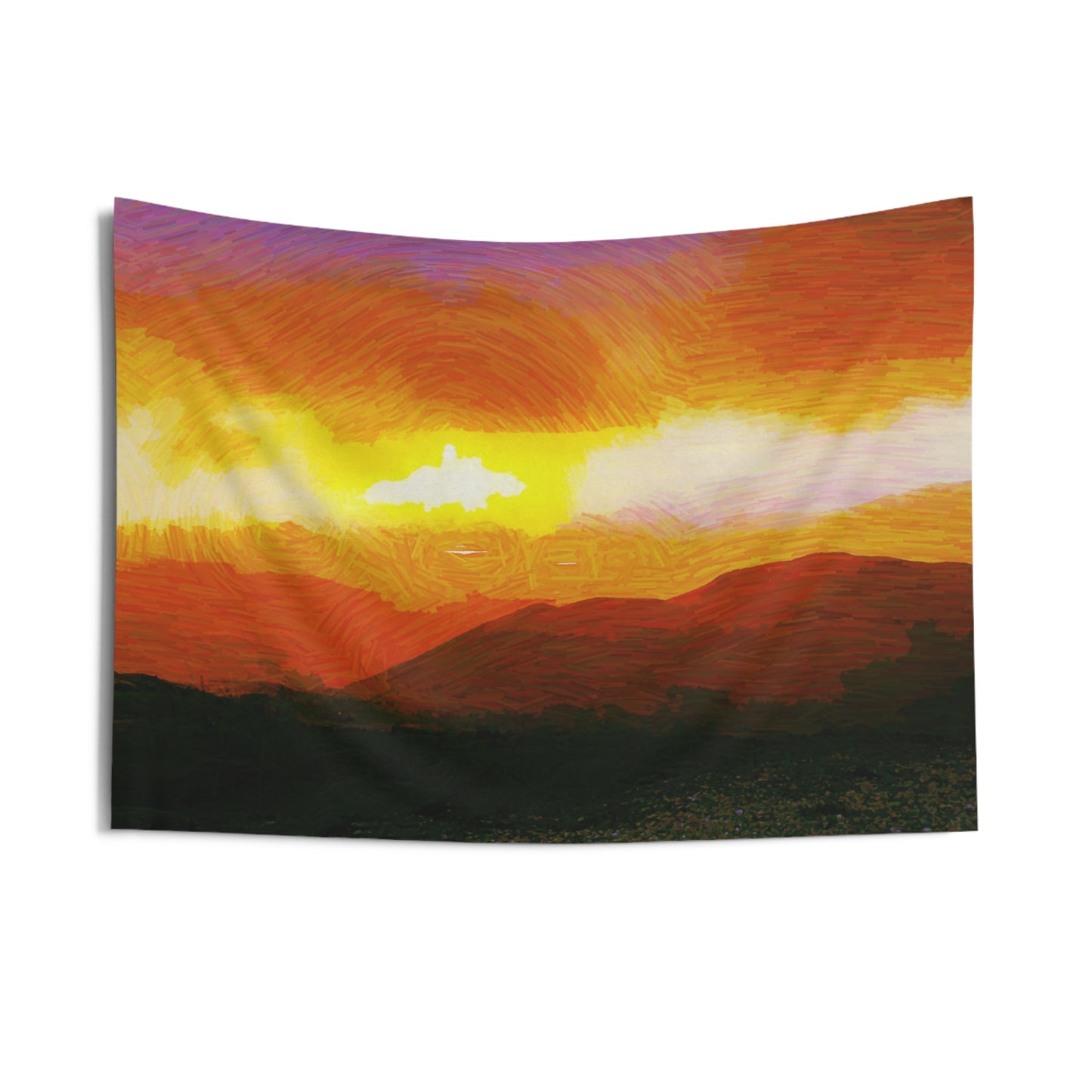 Custom Printed Wall Tapestry Available In Multiple Sizes From The Sunset Series At Intriguing Vistas