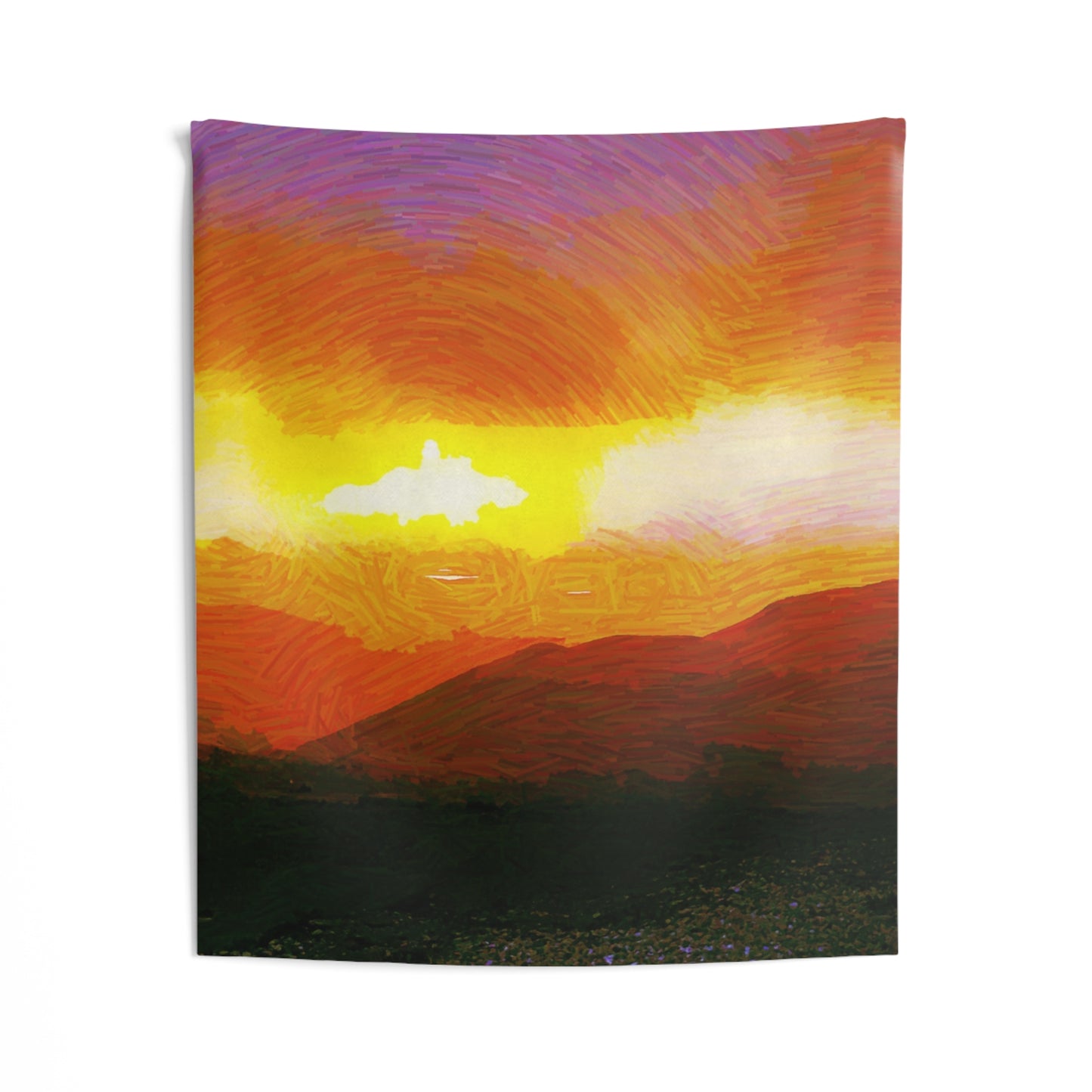 Custom Printed Wall Tapestry Available In Multiple Sizes From The Sunset Series At Intriguing Vistas