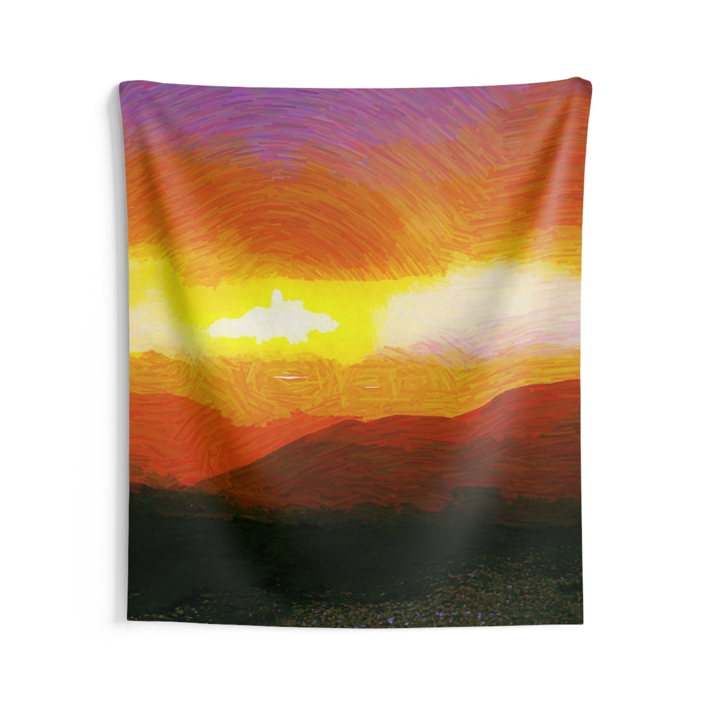 Custom Printed Wall Tapestry Available In Multiple Sizes From The Sunset Series At Intriguing Vistas