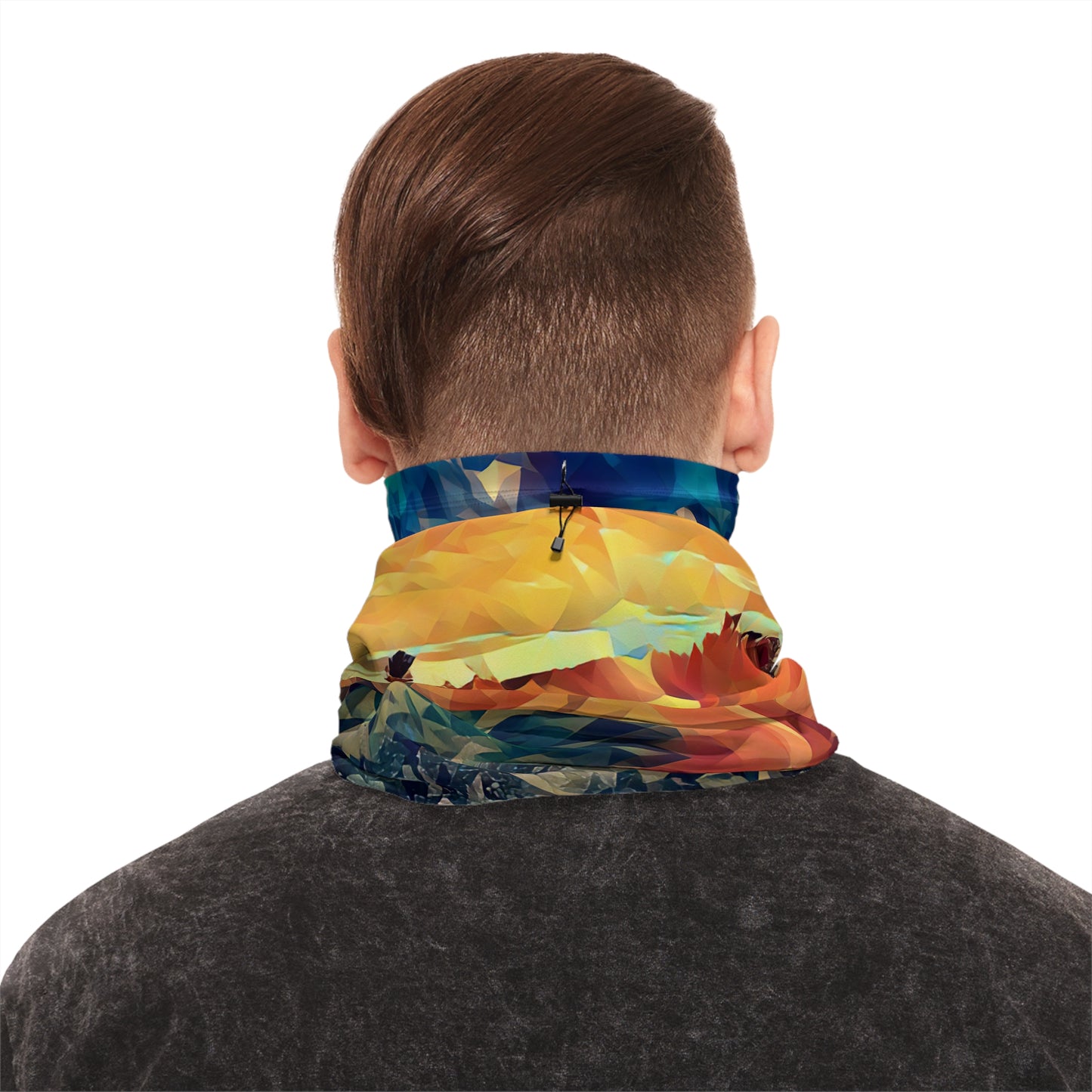 Custom Unisex Adult Winter Neck Gaiter With Drawstring From The Sunset Series At Intriguing Vistas