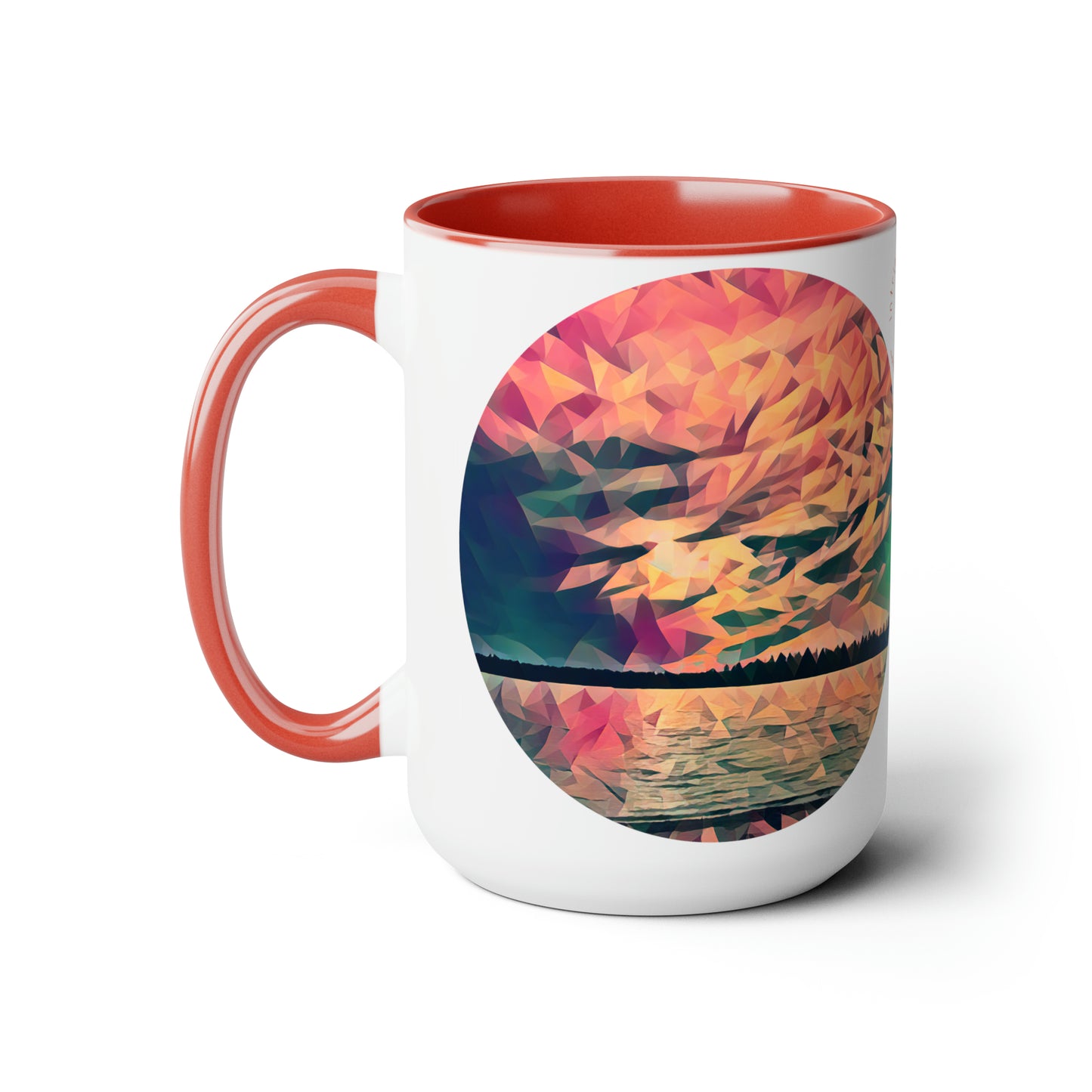 Intriguing Vistas™ Sunset Series Two-Tone Coffee Mugs, 15oz