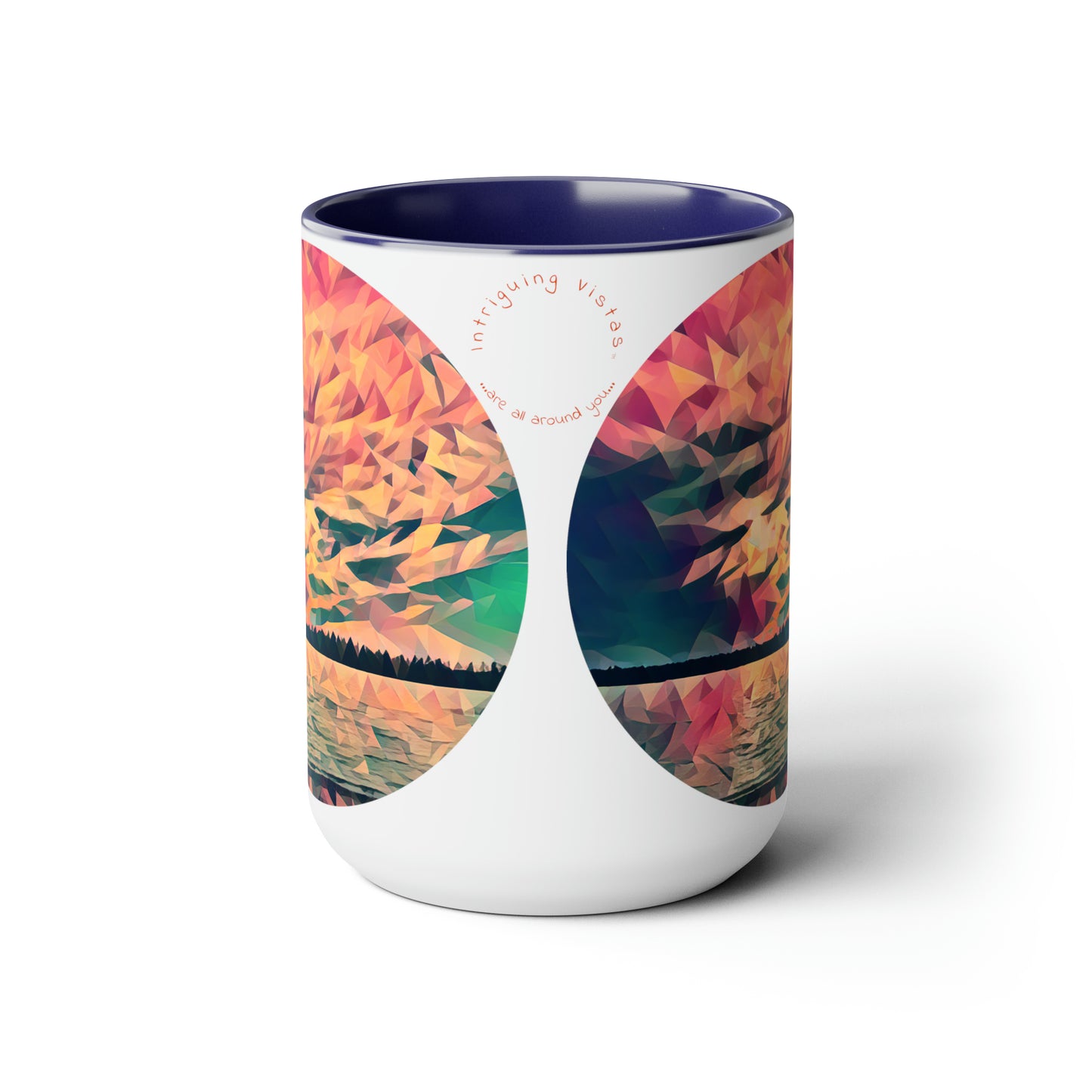 Intriguing Vistas™ Sunset Series Two-Tone Coffee Mugs, 15oz