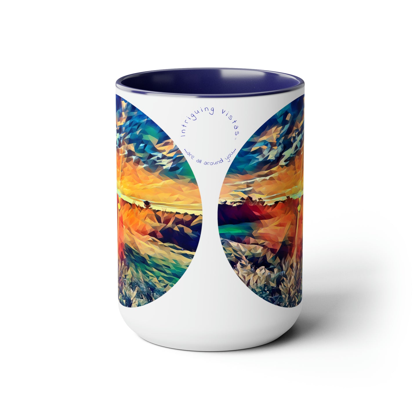 Intriguing Vistas™ Sunset Series Two-Tone Coffee Mugs, 15oz