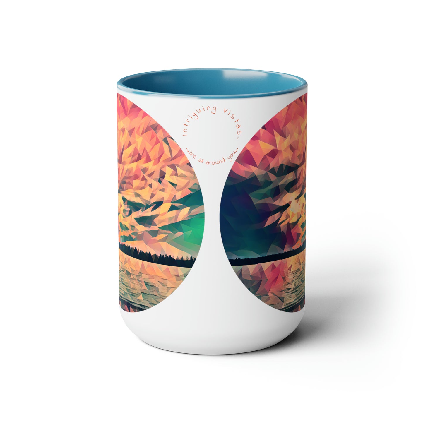 Intriguing Vistas™ Sunset Series Two-Tone Coffee Mugs, 15oz