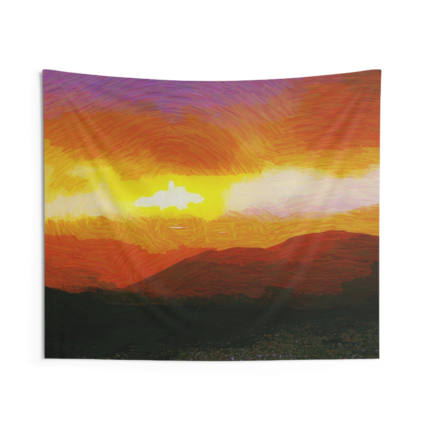 Custom Printed Wall Tapestry Available In Multiple Sizes From The Sunset Series At Intriguing Vistas