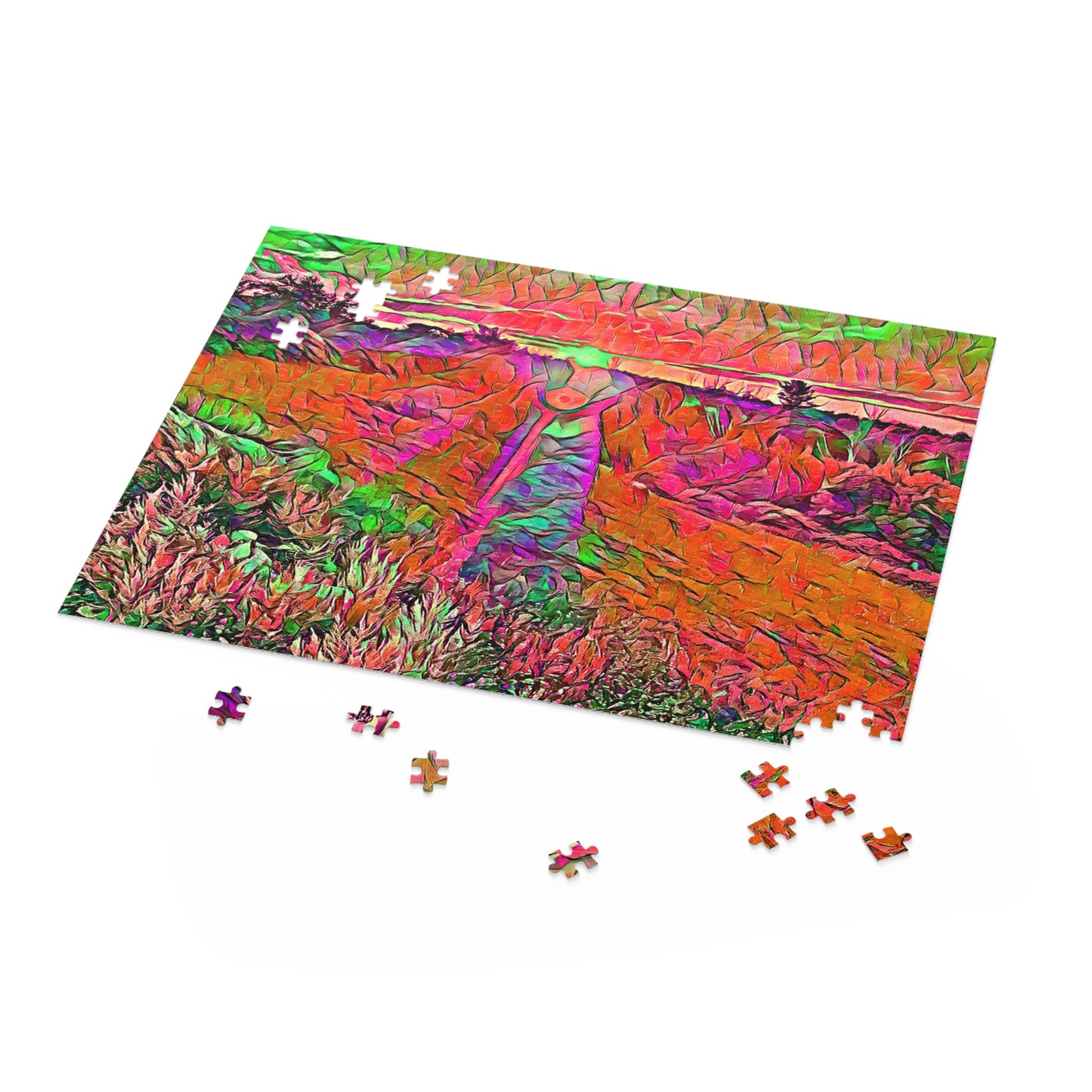 Custom Jigsaw Puzzle Available in Three Sizes from the Sunset Series at Intriguing Vistas