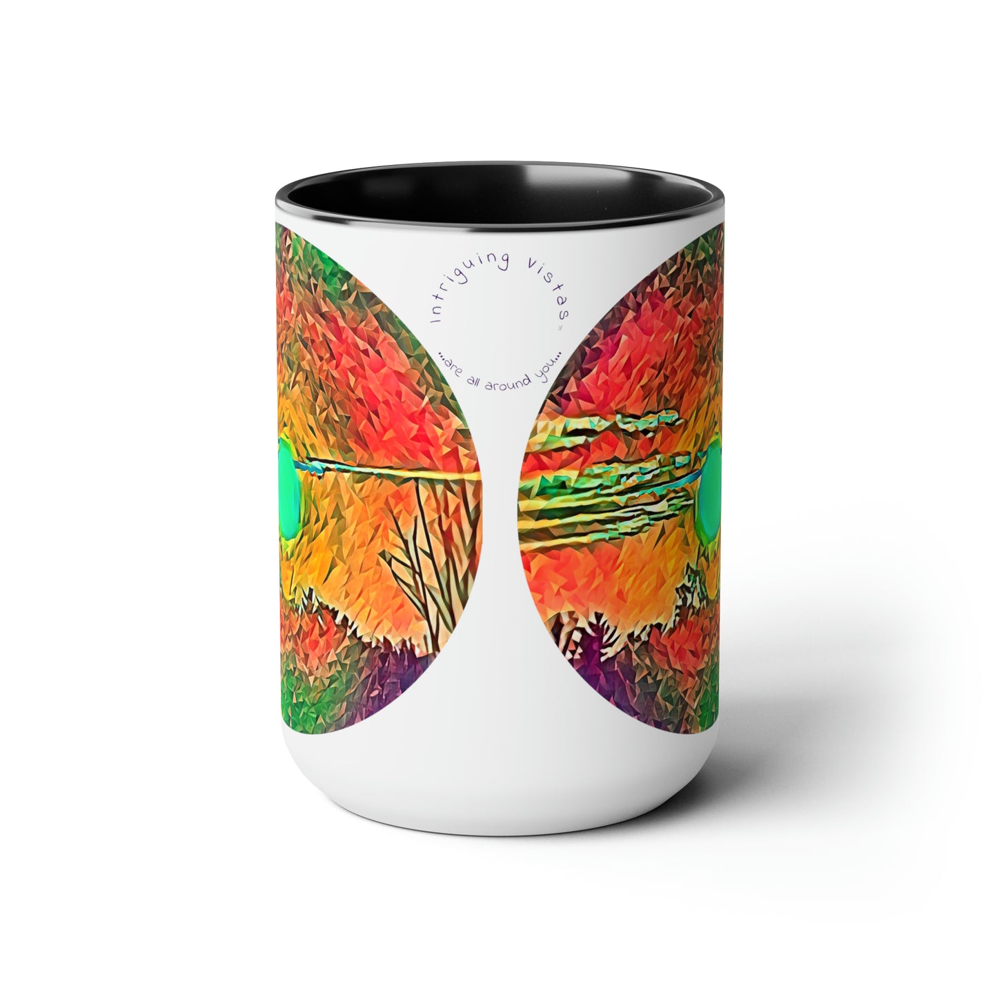 Intriguing Vistas™ Sunset Series Two-Tone Coffee Mugs, 15oz