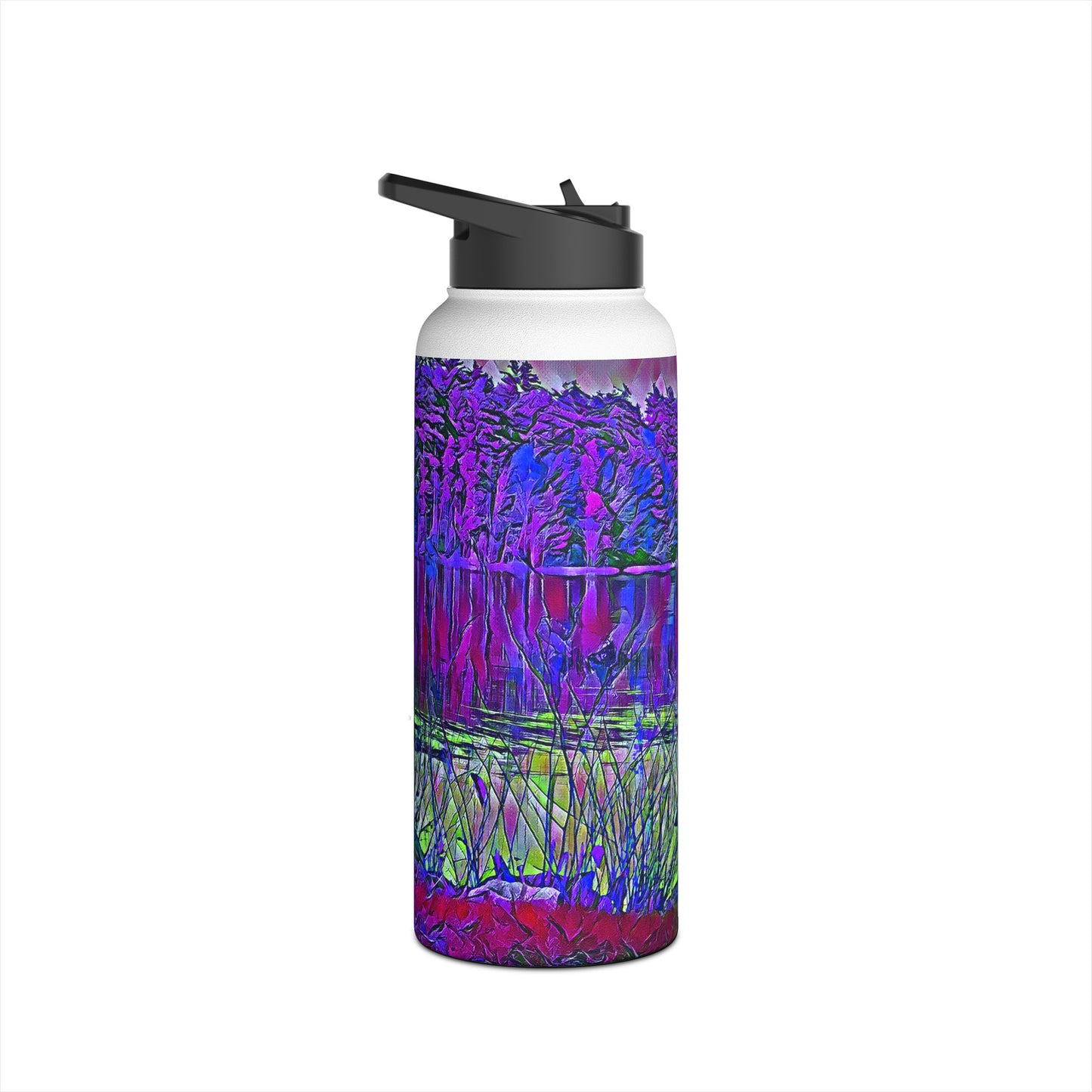 Intriguing Vistas™ Series Stainless Steel Water Bottle, Standard Lid