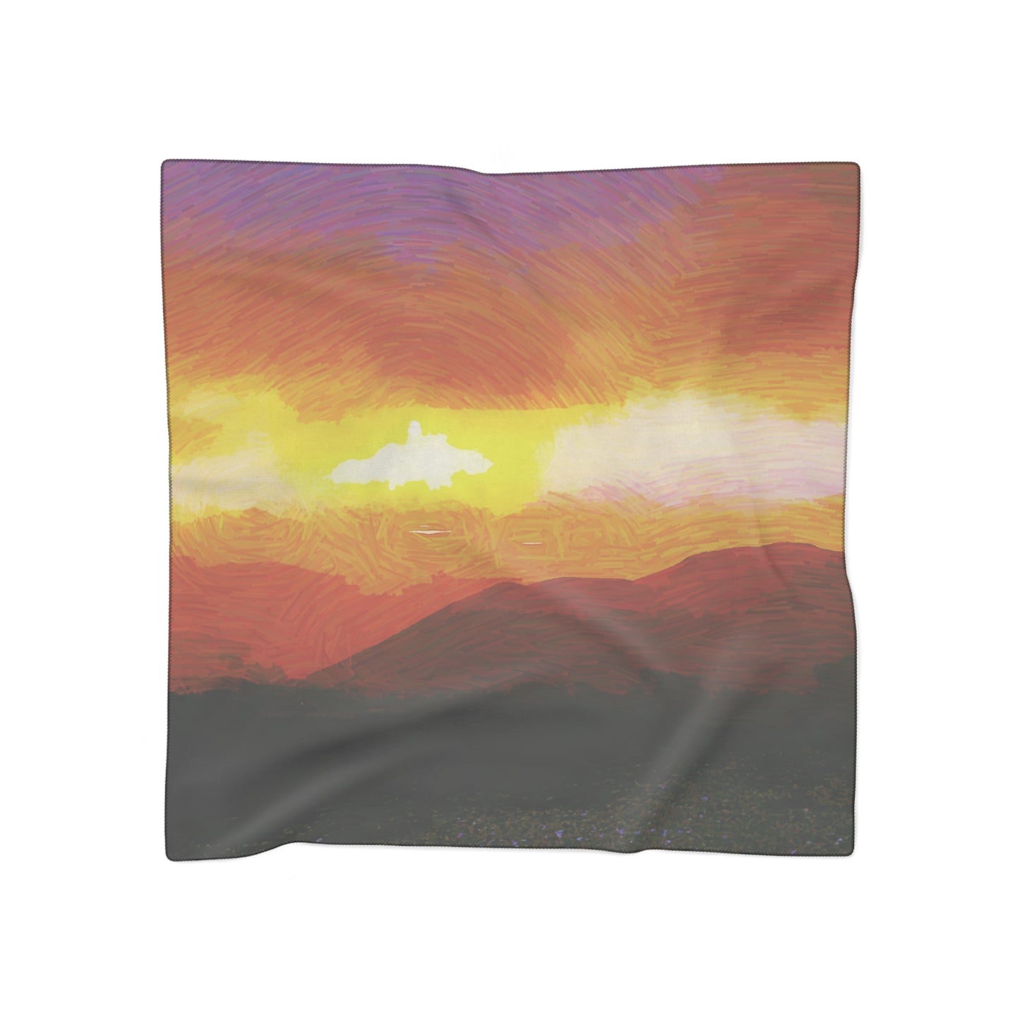 Custom Designed Scarf Available In Two Sizes From The Sunset Series at Intriguing Vistas