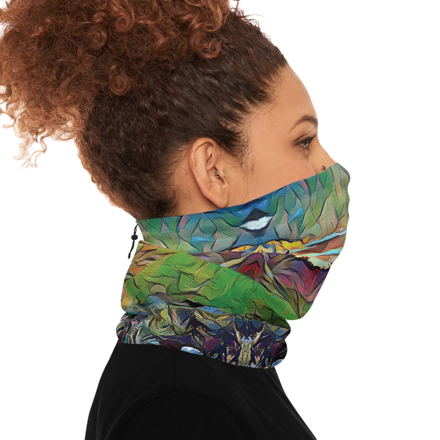 Custom Unisex Adult Winter Neck Gaiter With Drawstring From The Sunset Series At Intriguing Vistas