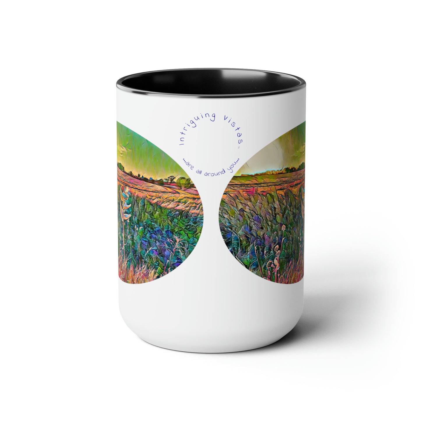 Intriguing Vistas™ Scenery Series Two-Tone Coffee Mugs, 15oz