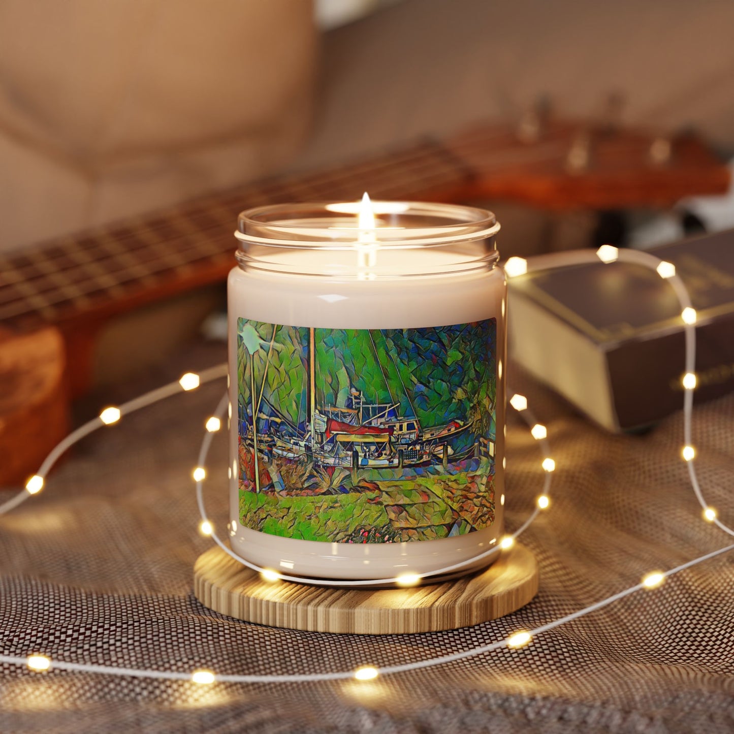 Custom Printed Candle available in five scents from the Nautical Series at Intriguing Vistas