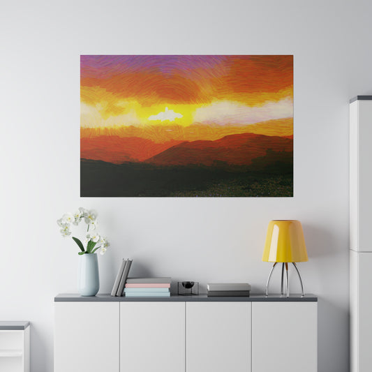 Canvas Art Print in Multiple Landscape Sizes from the Sunset Series at Intriguing Vistas