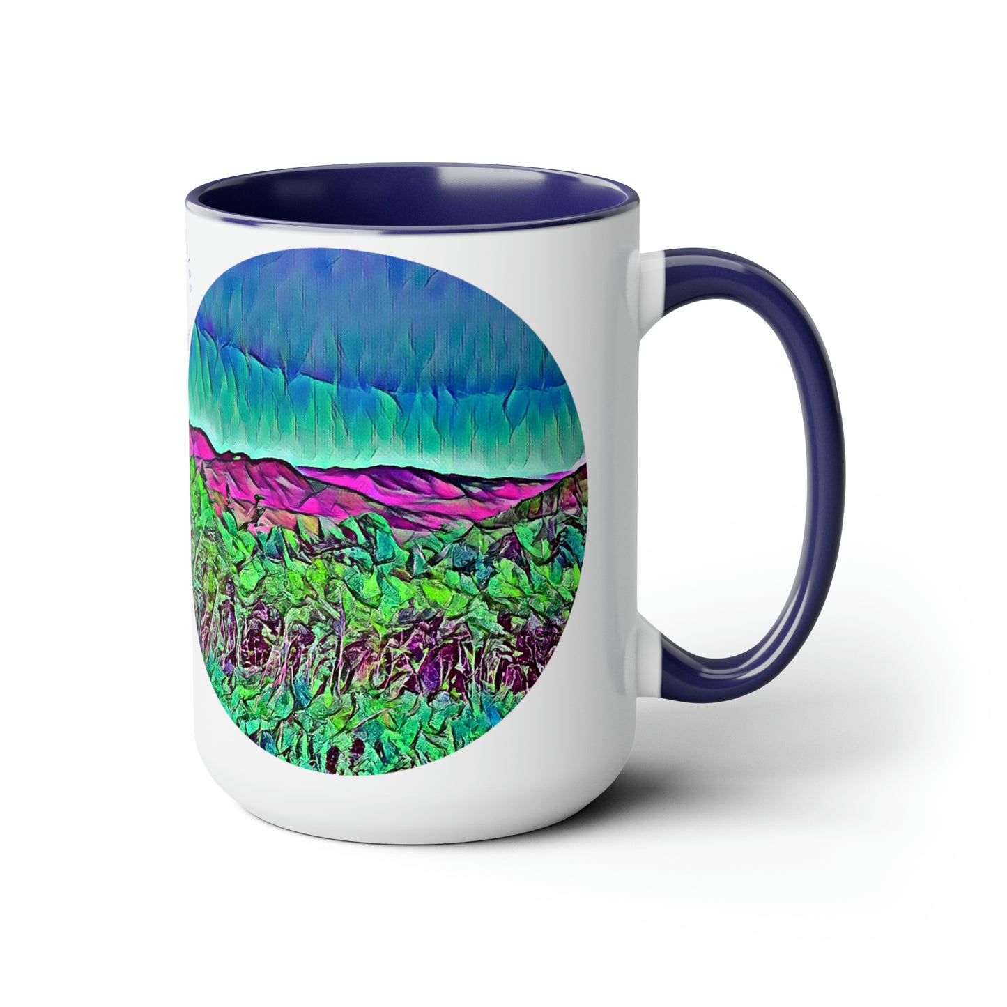 Intriguing Vistas™ Scenery Series Two-Tone Coffee Mugs, 15oz